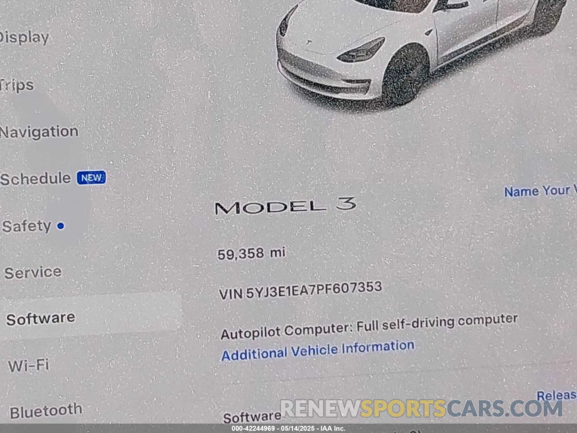 15 fotografías del automóvil dañado 5YJ3E1EA7PF607353 TESLA MODEL 3 2023