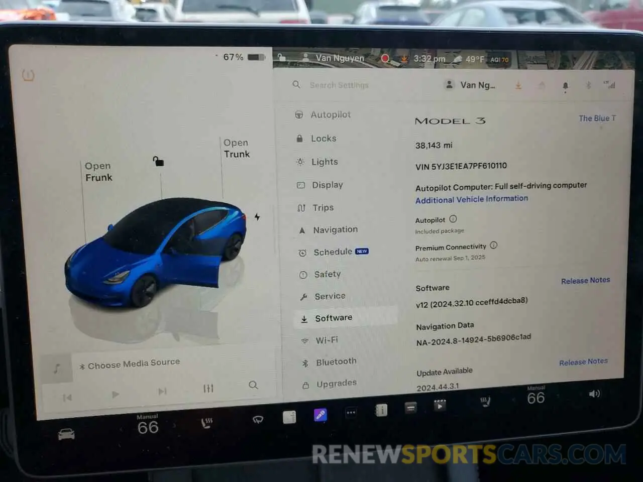 9 fotografías del automóvil dañado 5YJ3E1EA7PF610110 TESLA MODEL 3 2023