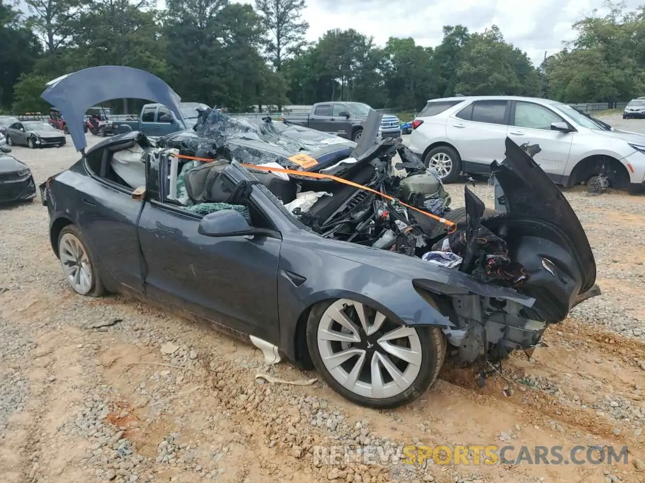 4 fotografías del automóvil dañado 5YJ3E1EA7PF627103 TESLA MODEL 3 2023