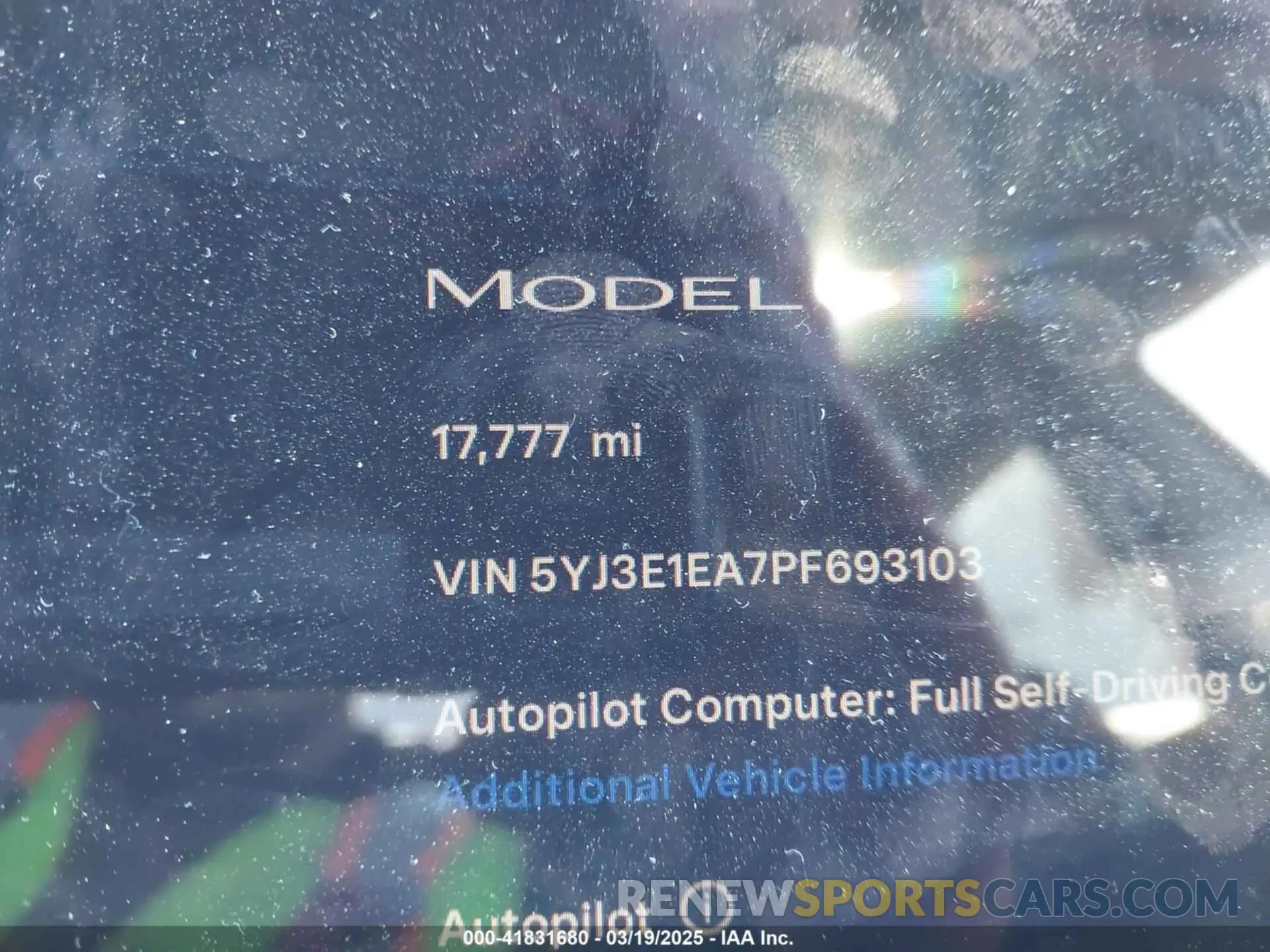 14 fotografías del automóvil dañado 5YJ3E1EA7PF693103 TESLA MODEL 3 2023