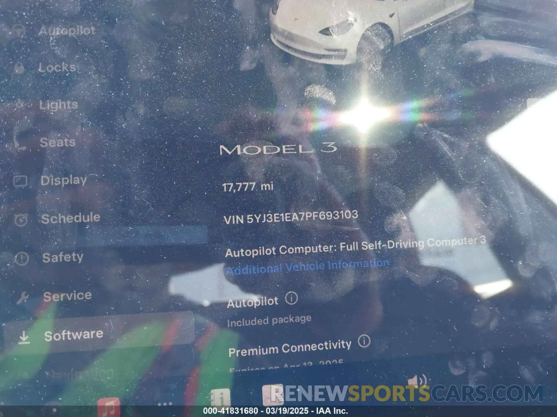 7 fotografías del automóvil dañado 5YJ3E1EA7PF693103 TESLA MODEL 3 2023