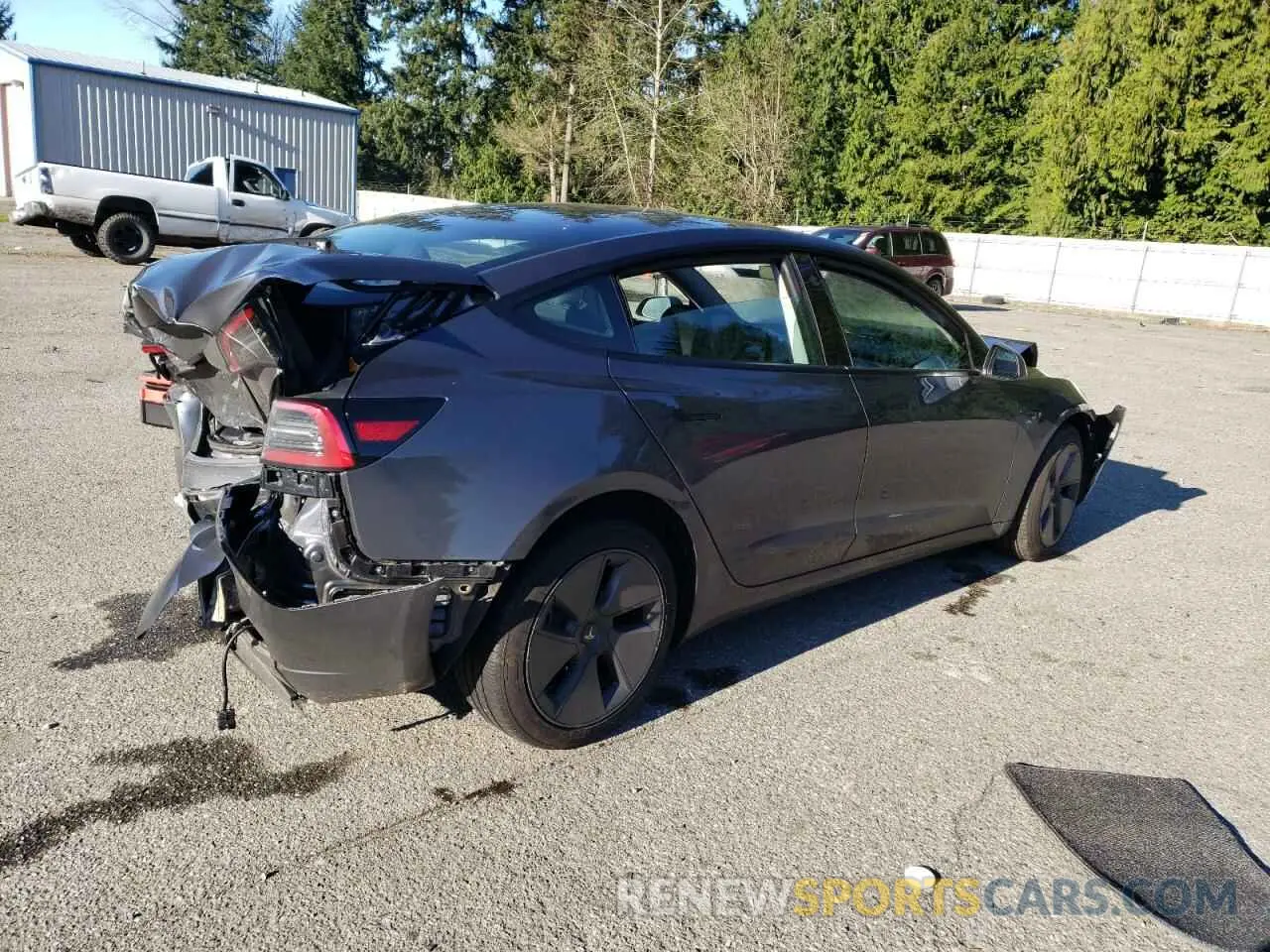 3 fotografías del automóvil dañado 5YJ3E1EA7PF693683 TESLA MODEL 3 2023