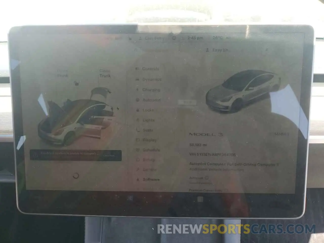 9 fotografías del automóvil dañado 5YJ3E1EA8PF394705 TESLA MODEL 3 2023