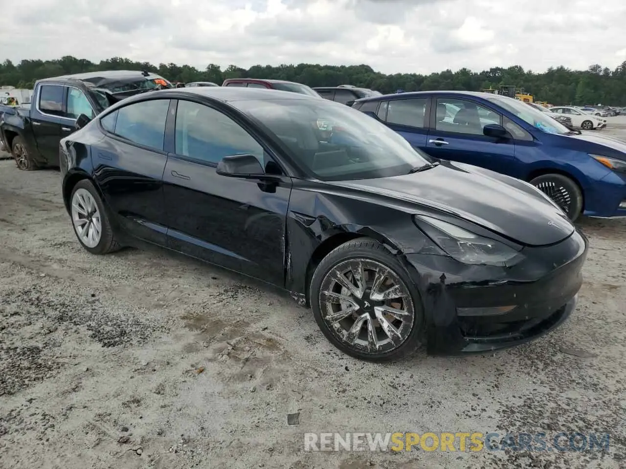 4 fotografías del automóvil dañado 5YJ3E1EA8PF436452 TESLA MODEL 3 2023