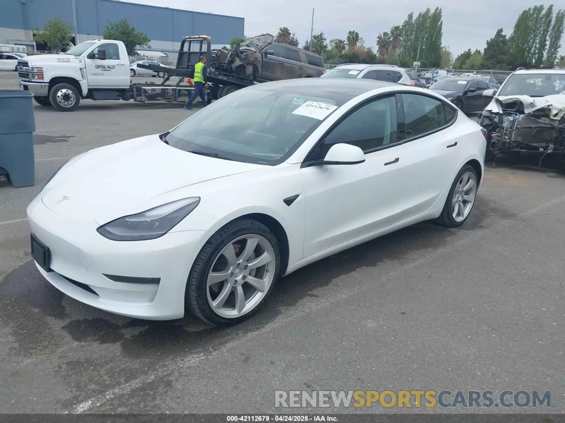 2 fotografías del automóvil dañado 5YJ3E1EA8PF437584 TESLA MODEL 3 2023