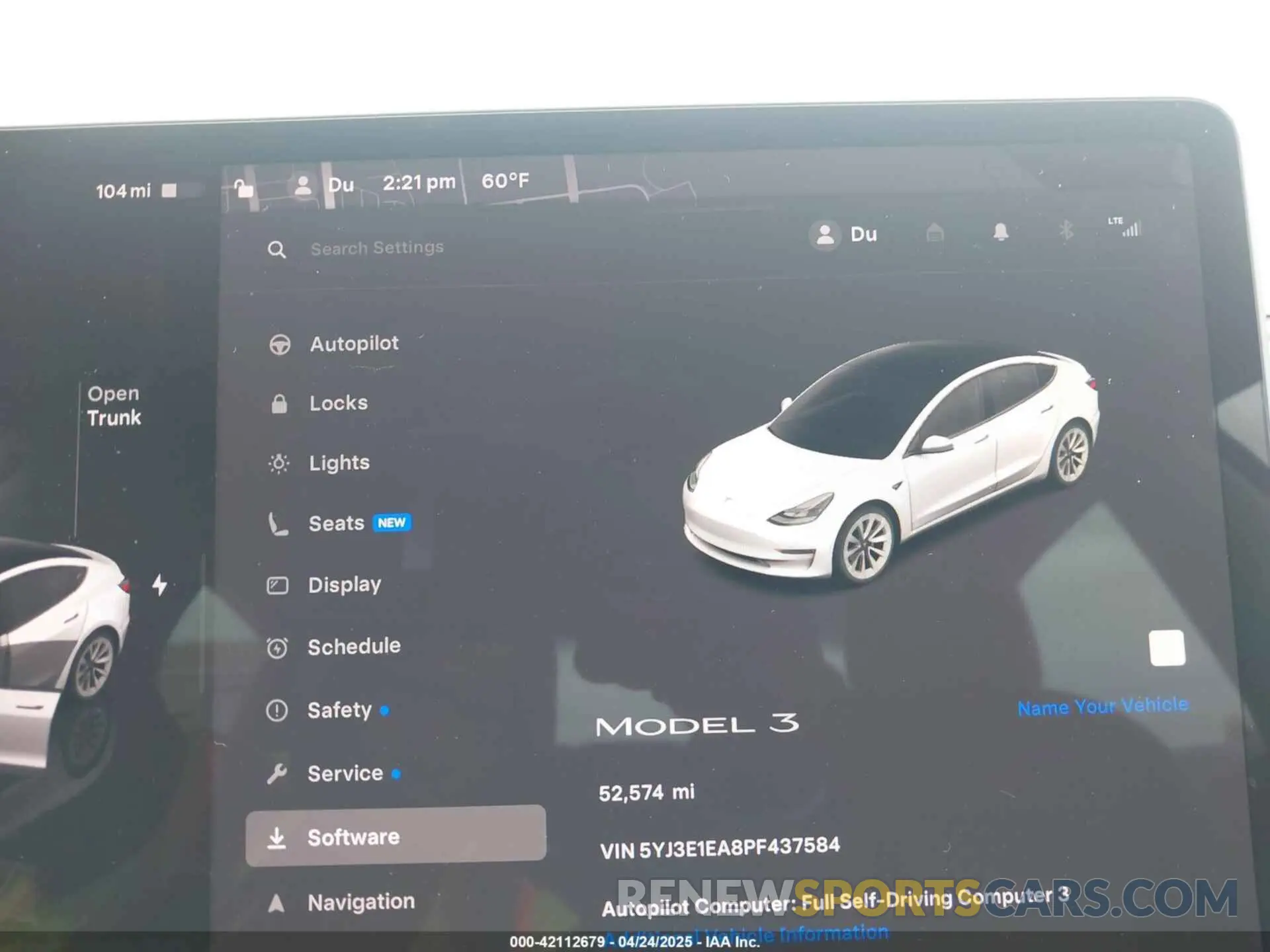 7 fotografías del automóvil dañado 5YJ3E1EA8PF437584 TESLA MODEL 3 2023