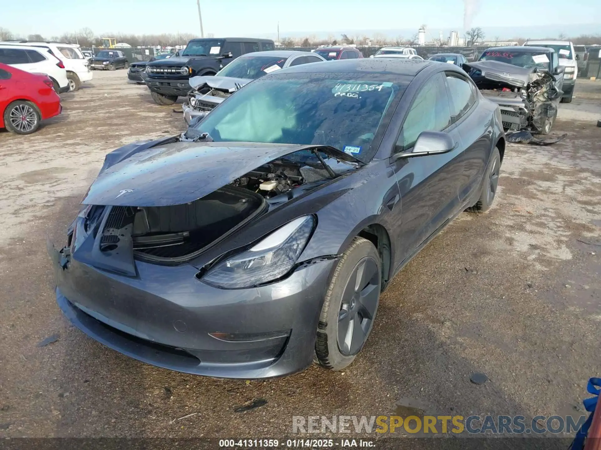 2 fotografías del automóvil dañado 5YJ3E1EA8PF471069 TESLA MODEL 3 2023