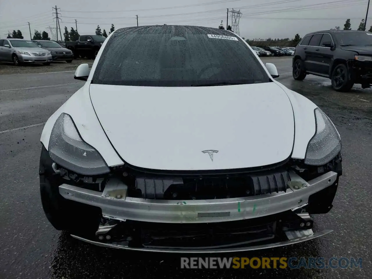 5 fotografías del automóvil dañado 5YJ3E1EA8PF477857 TESLA MODEL 3 2023