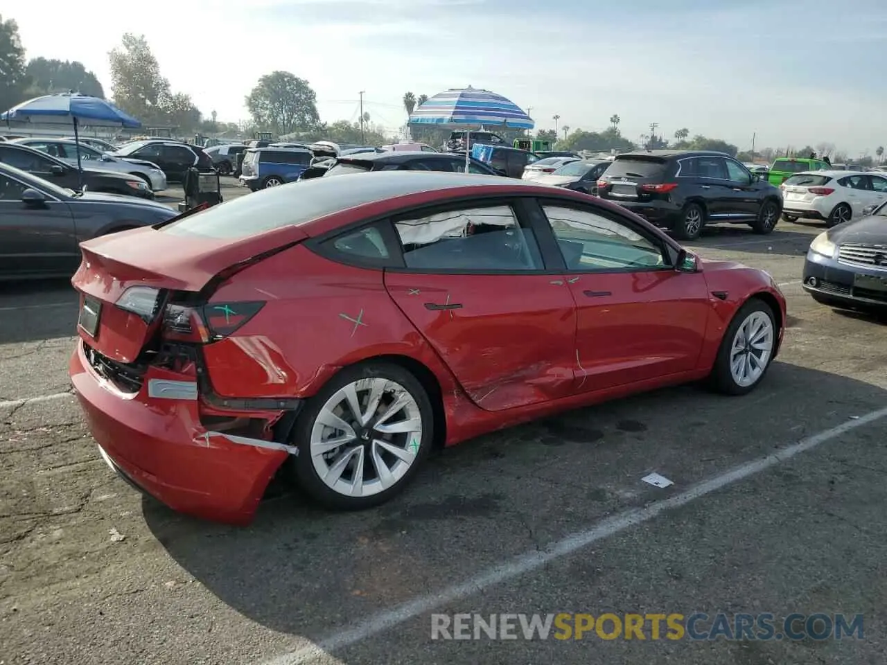 3 fotografías del automóvil dañado 5YJ3E1EA8PF490432 TESLA MODEL 3 2023