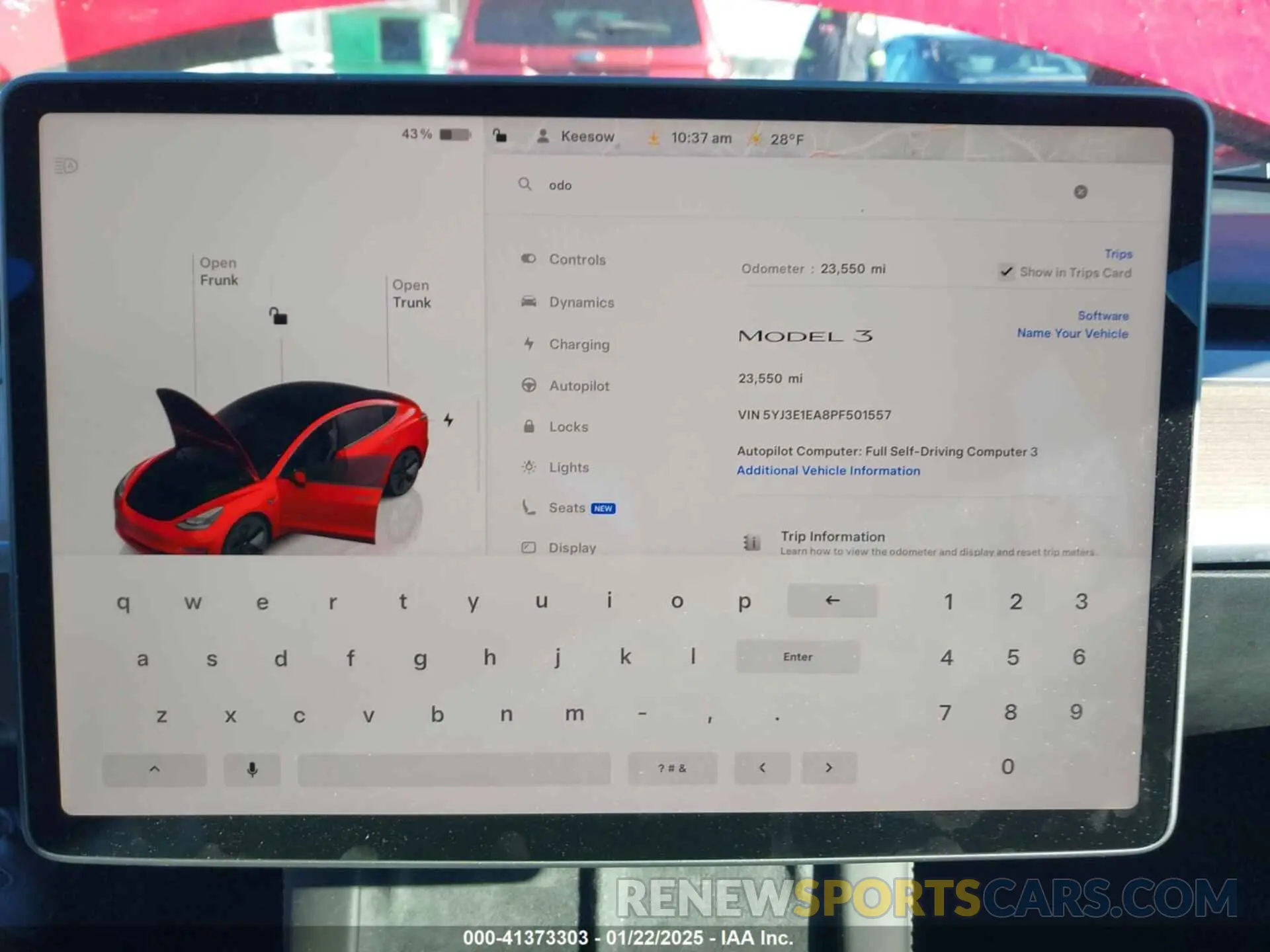 17 fotografías del automóvil dañado 5YJ3E1EA8PF501557 TESLA MODEL 3 2023