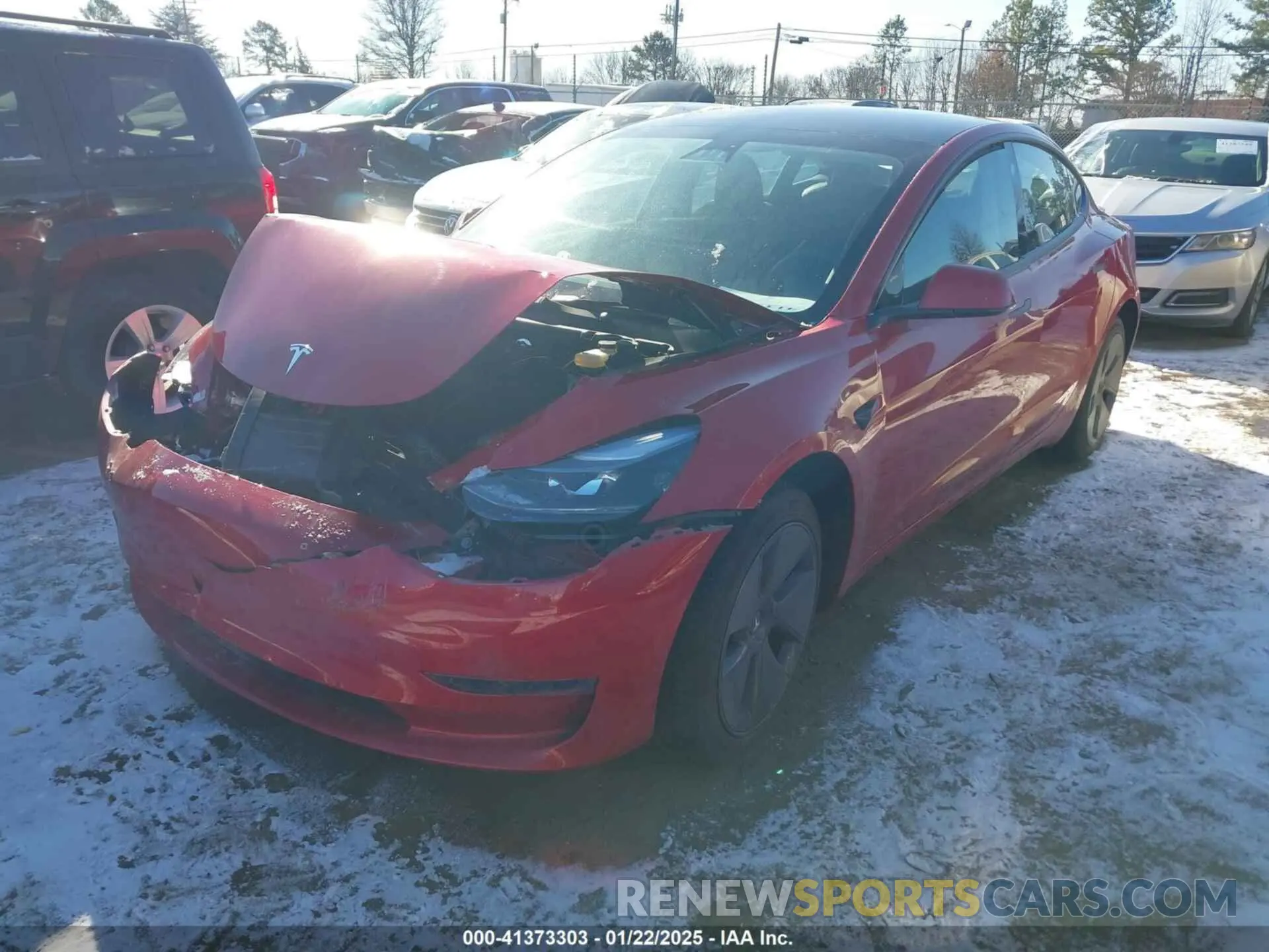 2 fotografías del automóvil dañado 5YJ3E1EA8PF501557 TESLA MODEL 3 2023