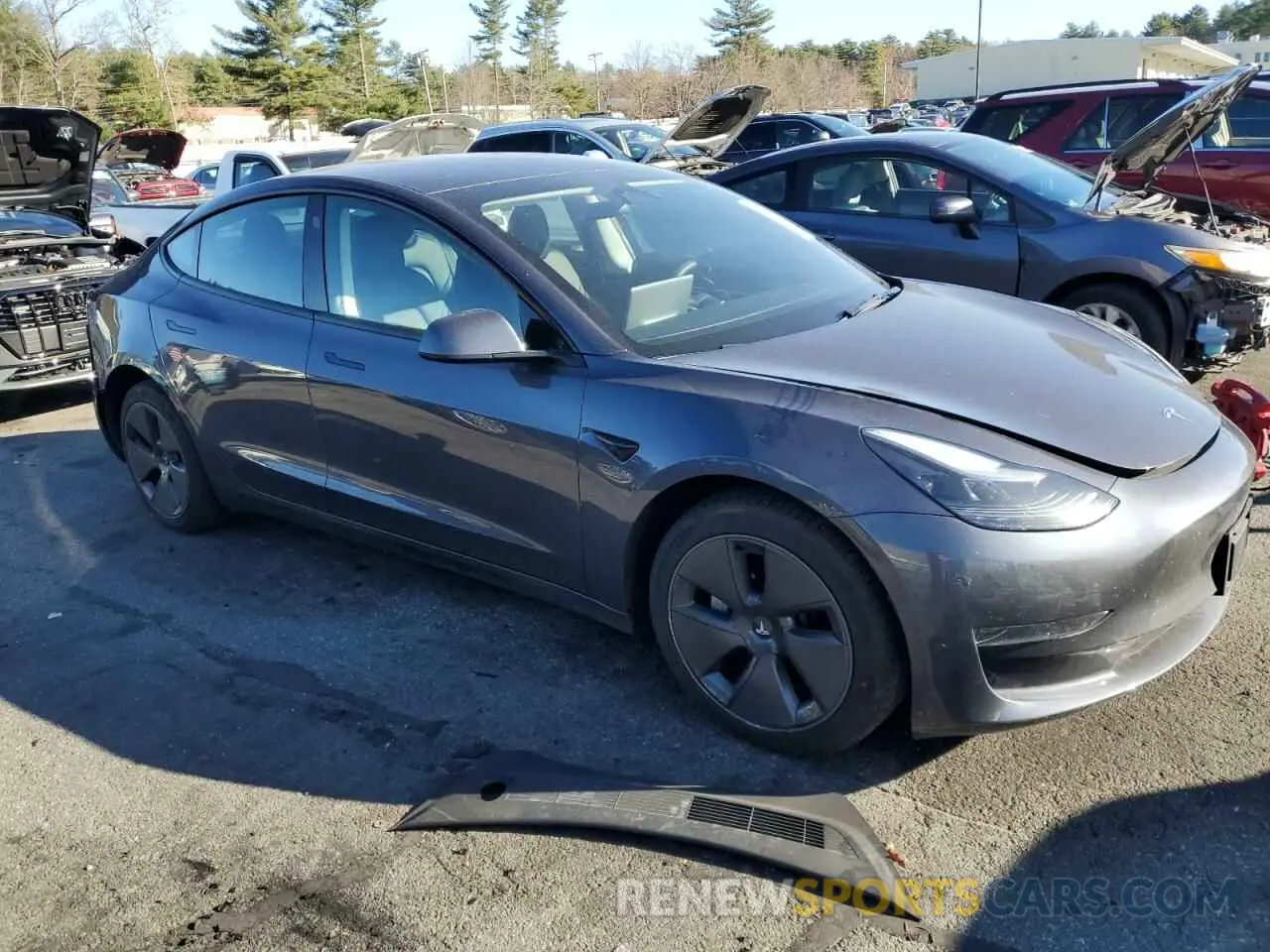 4 fotografías del automóvil dañado 5YJ3E1EA8PF566229 TESLA MODEL 3 2023