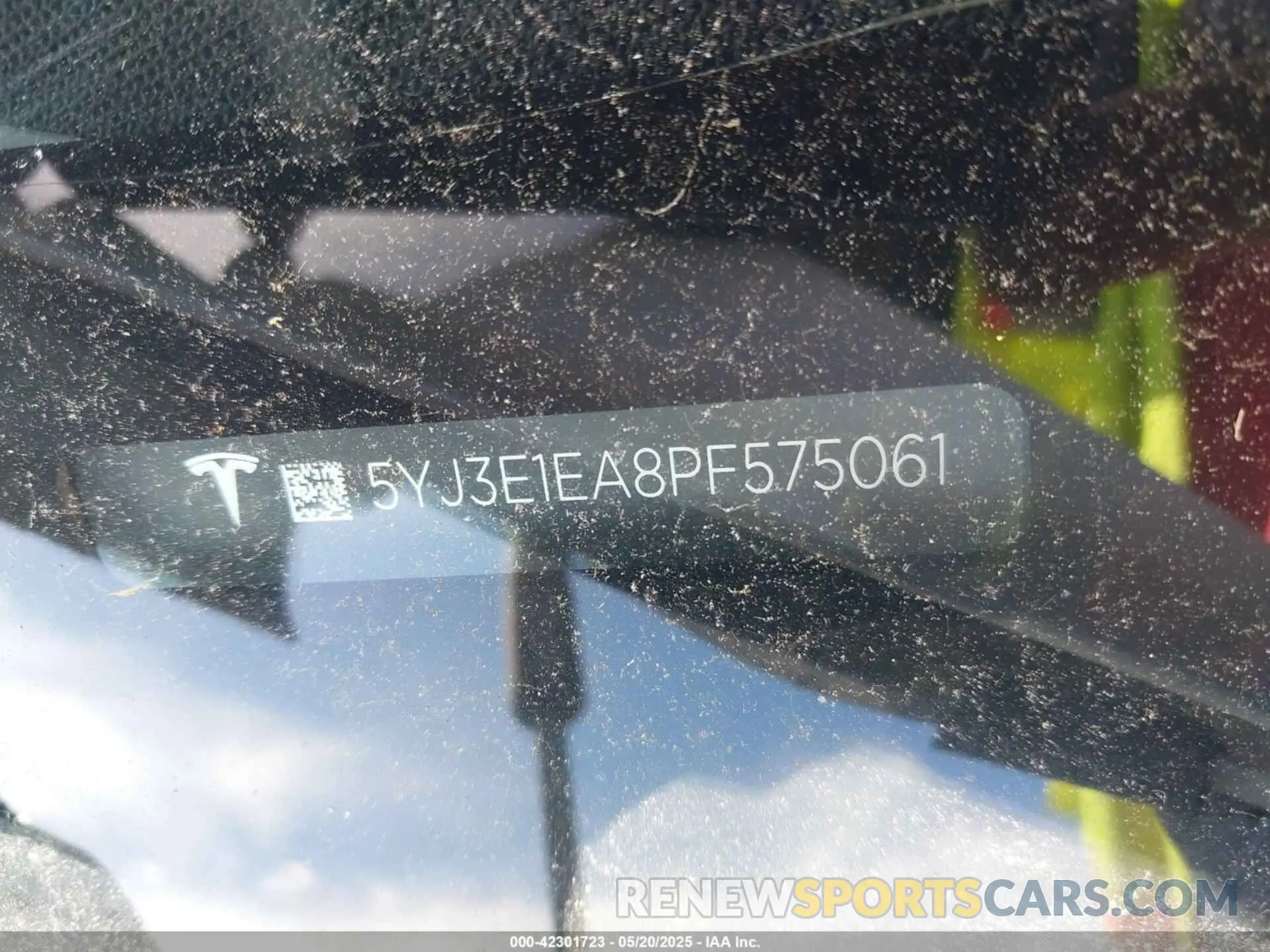 9 fotografías del automóvil dañado 5YJ3E1EA8PF575061 TESLA MODEL 3 2023