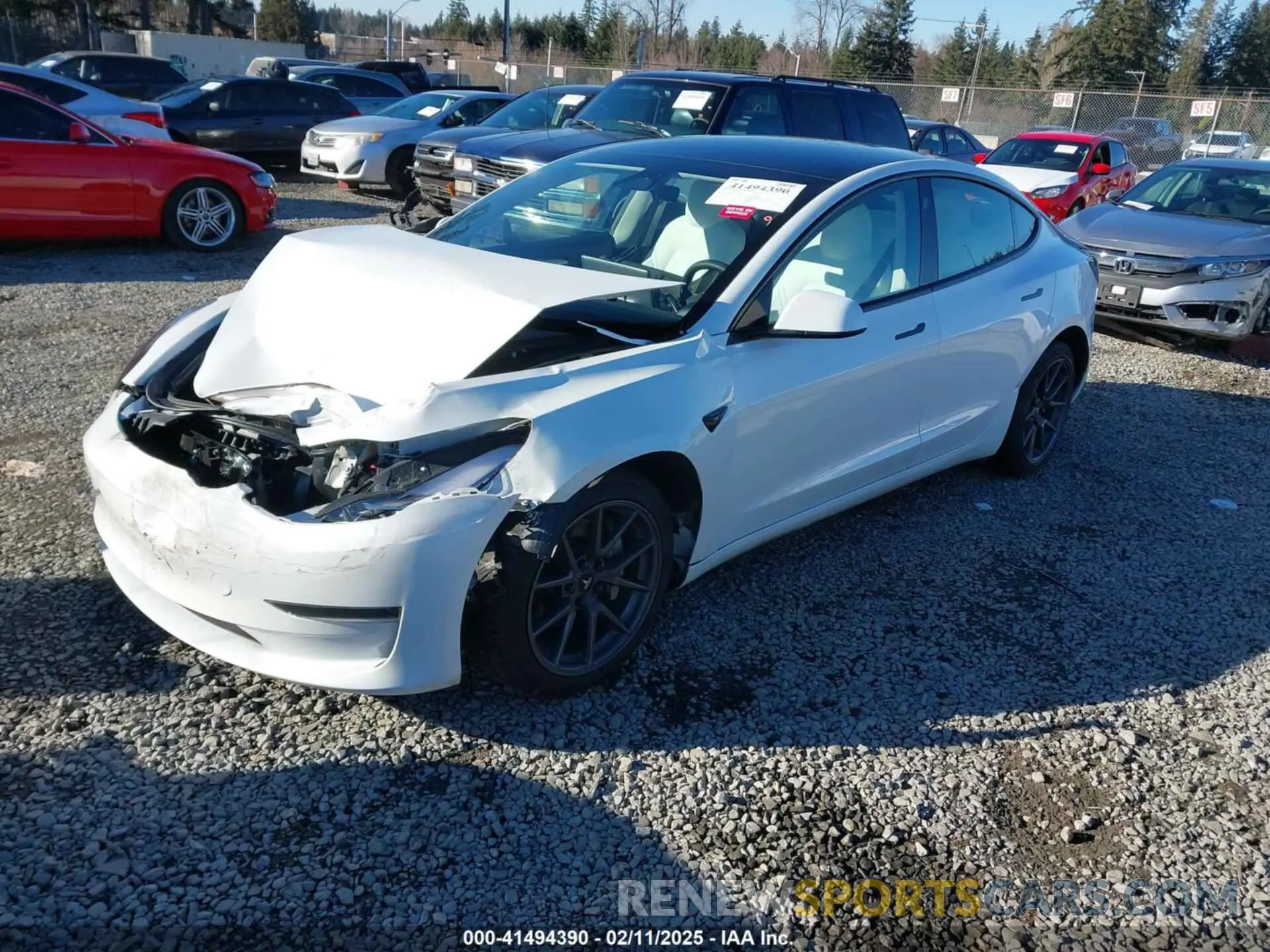 2 fotografías del automóvil dañado 5YJ3E1EA8PF604722 TESLA MODEL 3 2023