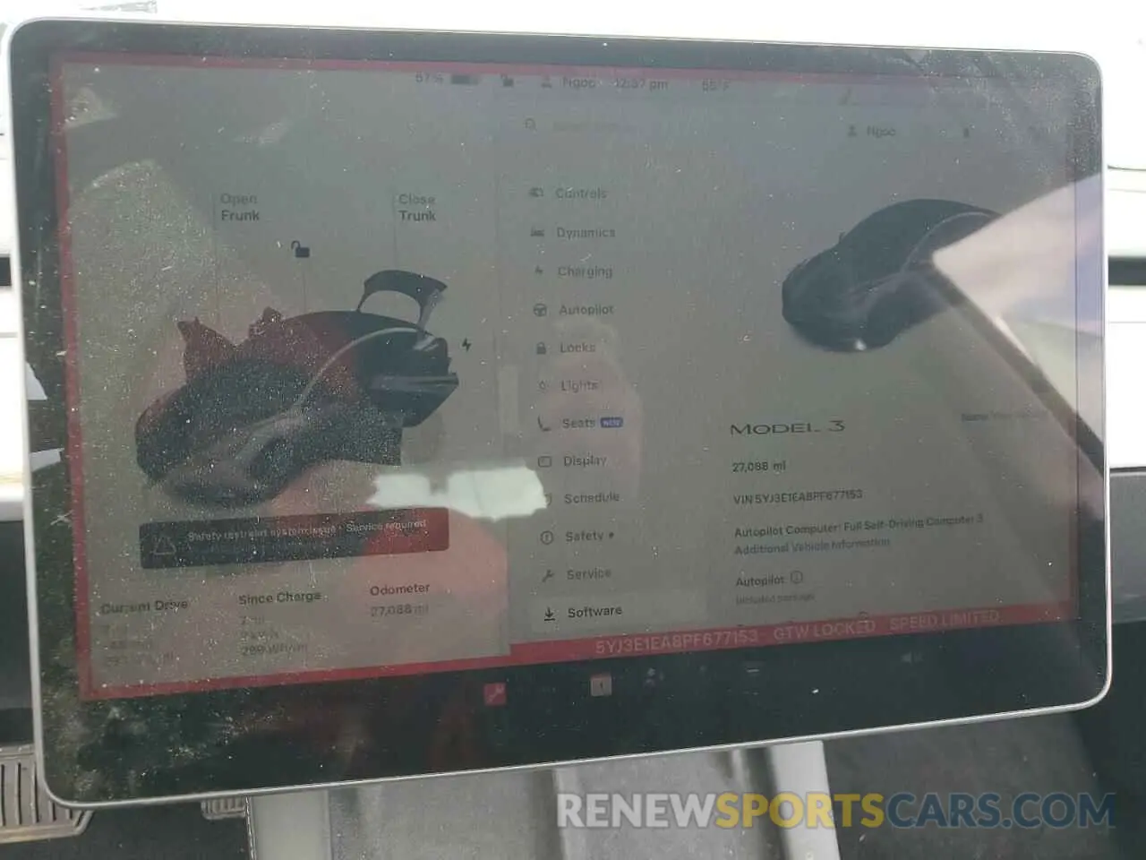 9 fotografías del automóvil dañado 5YJ3E1EA8PF677153 TESLA MODEL 3 2023