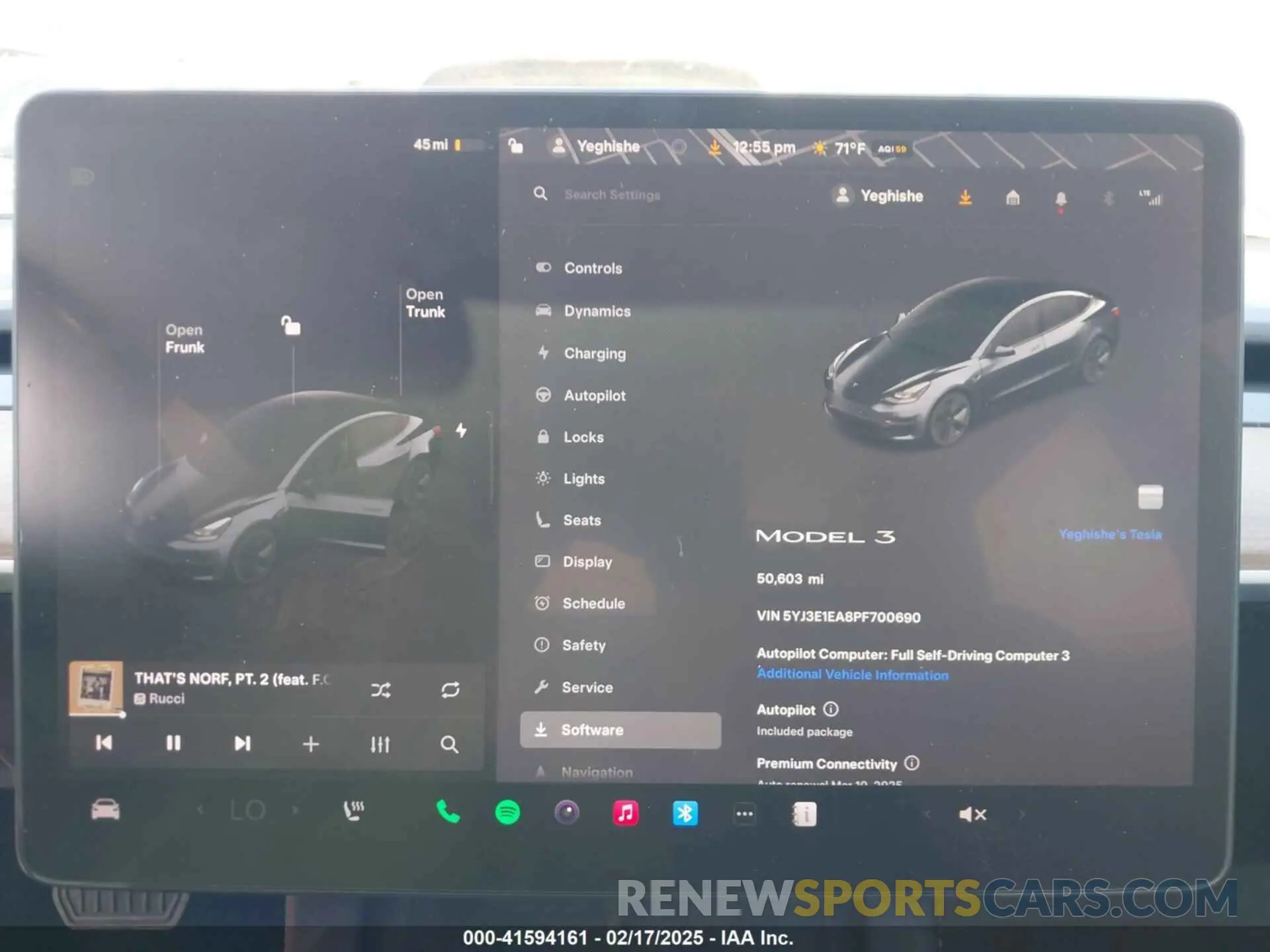 19 fotografías del automóvil dañado 5YJ3E1EA8PF700690 TESLA MODEL 3 2023