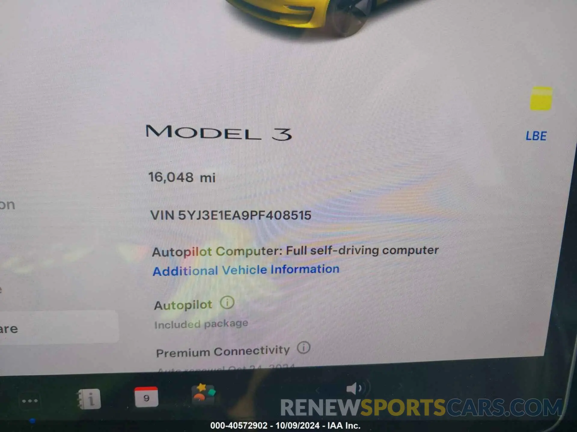 7 fotografías del automóvil dañado 5YJ3E1EA9PF408515 TESLA MODEL 3 2023