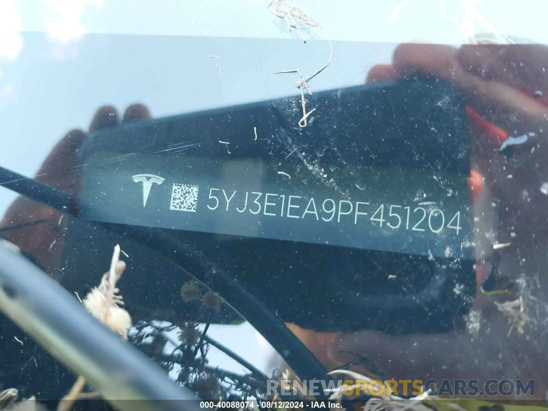 9 fotografías del automóvil dañado 5YJ3E1EA9PF451204 TESLA MODEL 3 2023