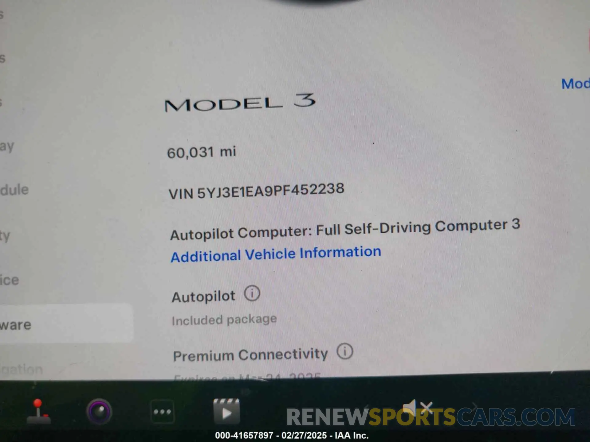 7 fotografías del automóvil dañado 5YJ3E1EA9PF452238 TESLA MODEL 3 2023