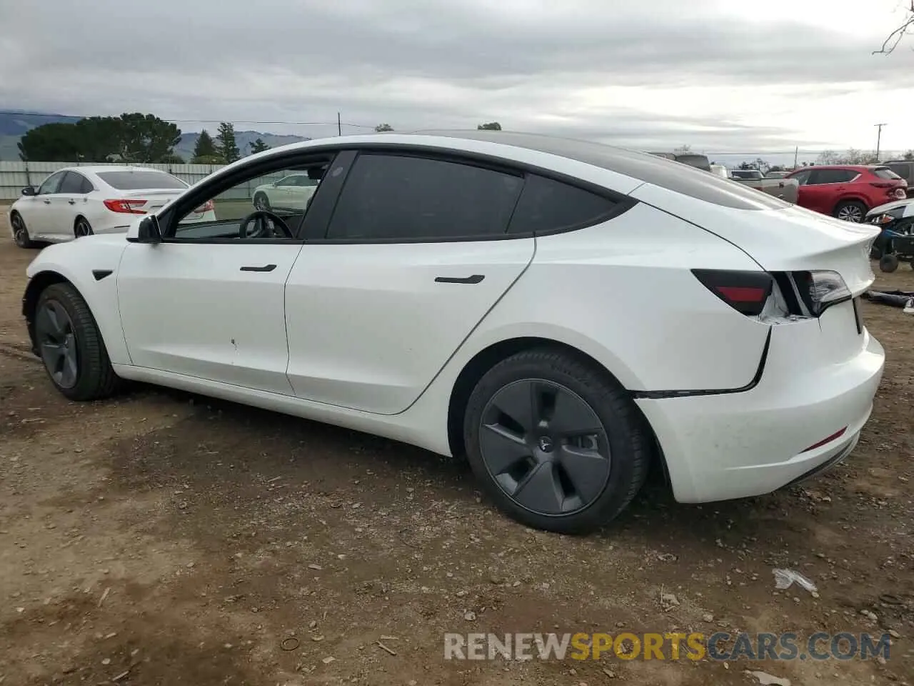 2 fotografías del automóvil dañado 5YJ3E1EA9PF466821 TESLA MODEL 3 2023