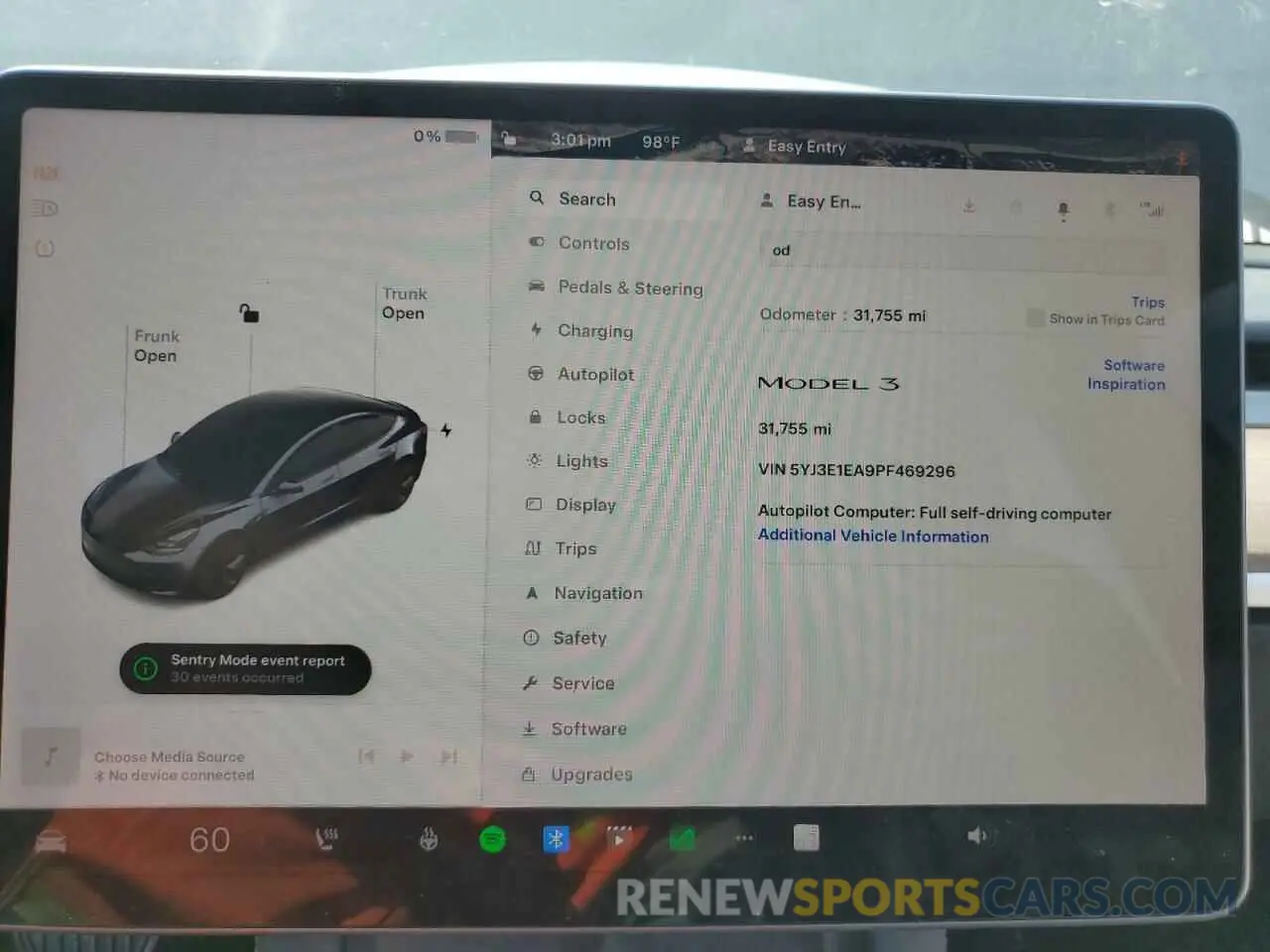 9 fotografías del automóvil dañado 5YJ3E1EA9PF469296 TESLA MODEL 3 2023