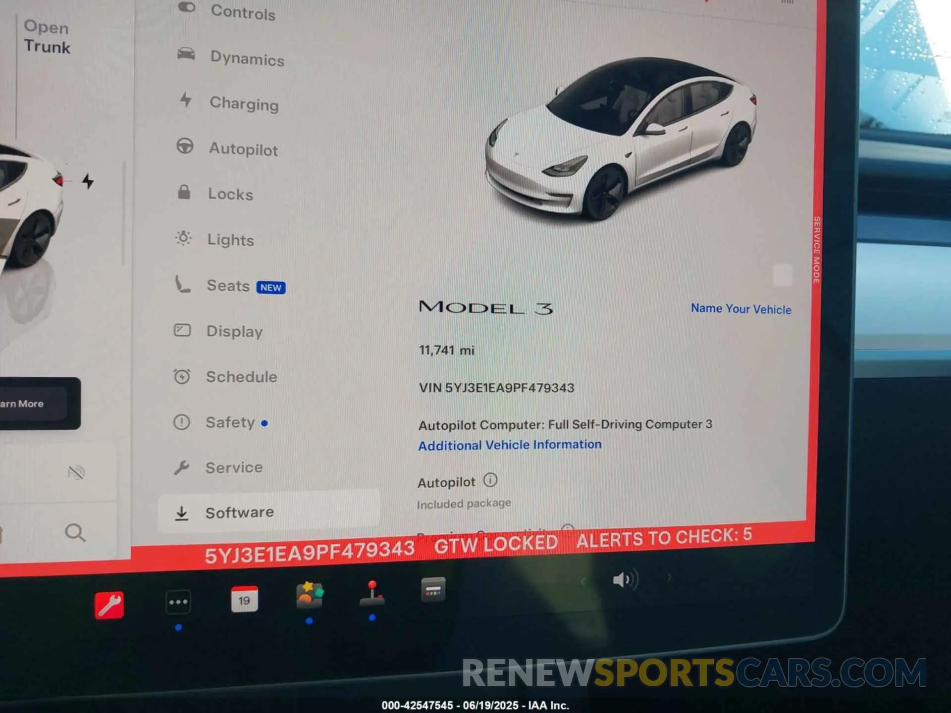 7 fotografías del automóvil dañado 5YJ3E1EA9PF479343 TESLA MODEL 3 2023