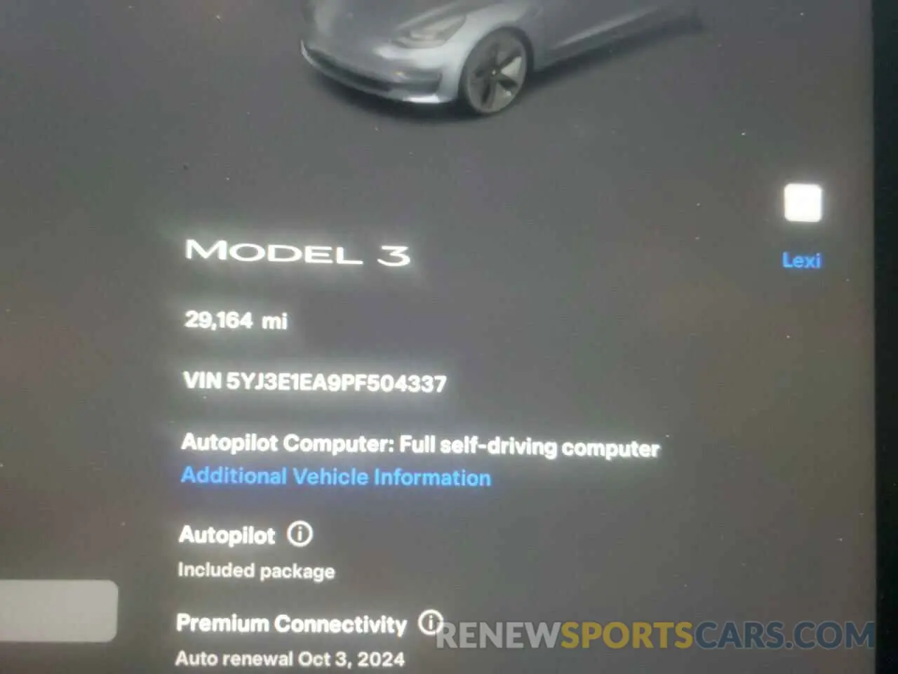 9 fotografías del automóvil dañado 5YJ3E1EA9PF504337 TESLA MODEL 3 2023