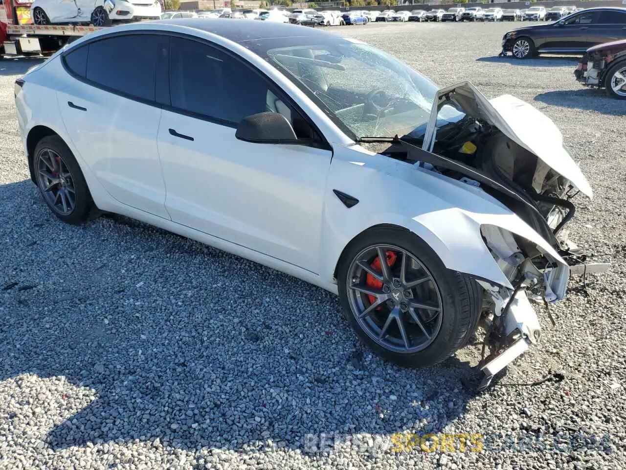 4 fotografías del automóvil dañado 5YJ3E1EA9PF506055 TESLA MODEL 3 2023