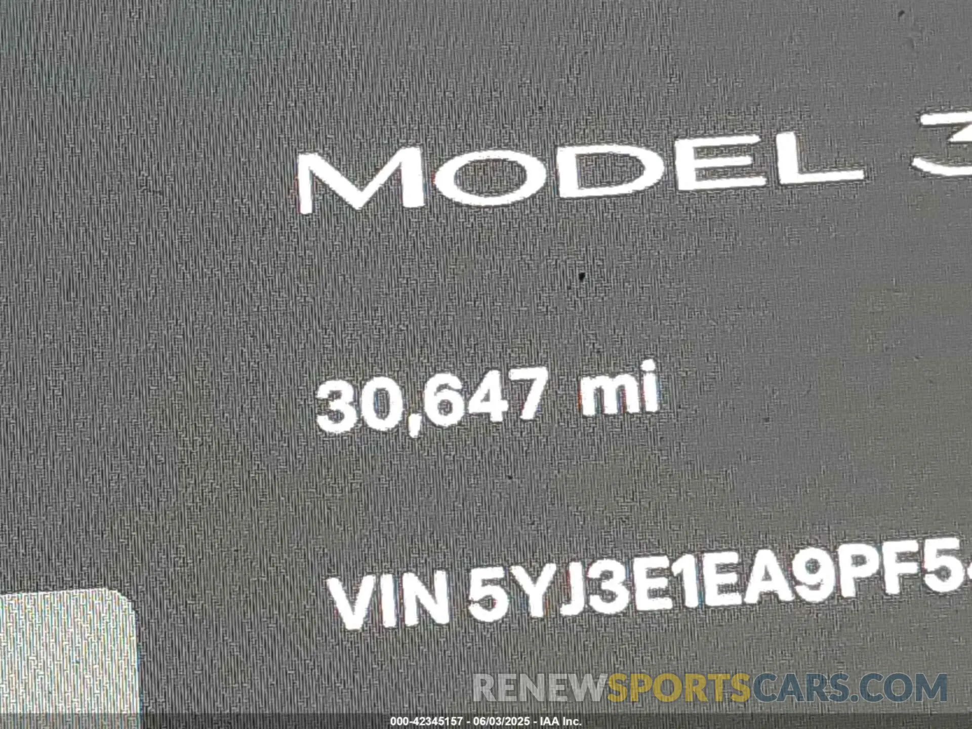 16 fotografías del automóvil dañado 5YJ3E1EA9PF548726 TESLA MODEL 3 2023