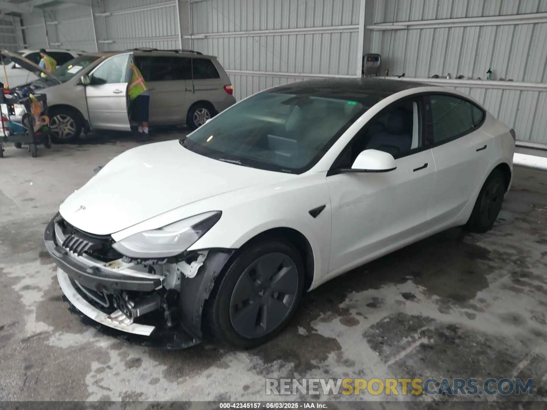 2 fotografías del automóvil dañado 5YJ3E1EA9PF548726 TESLA MODEL 3 2023