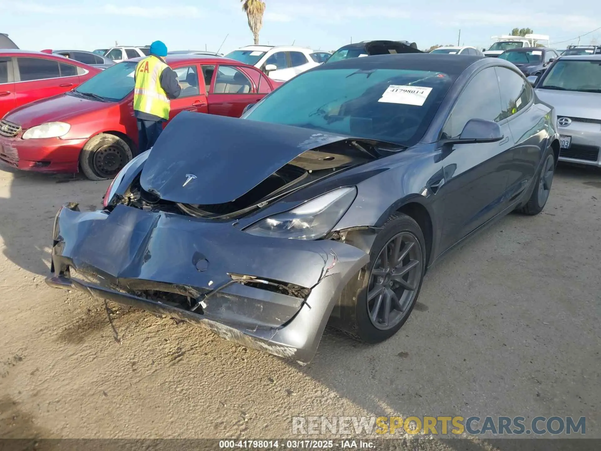 2 fotografías del automóvil dañado 5YJ3E1EA9PF569494 TESLA MODEL 3 2023