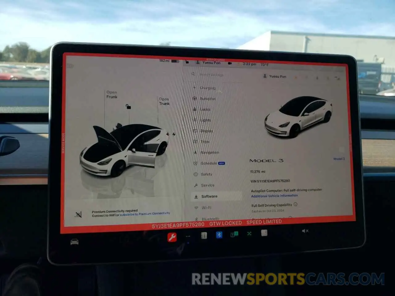 9 fotografías del automóvil dañado 5YJ3E1EA9PF575280 TESLA MODEL 3 2023