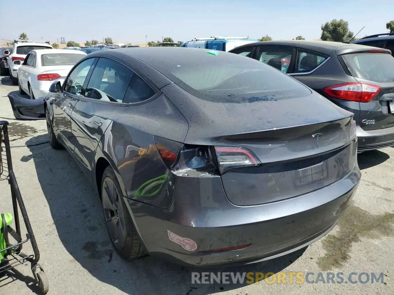 2 fotografías del automóvil dañado 5YJ3E1EA9PF613607 TESLA MODEL 3 2023