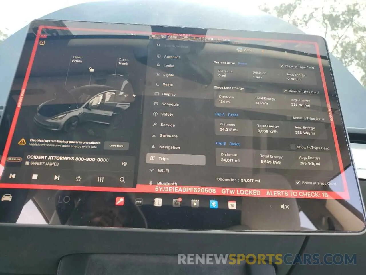 9 fotografías del automóvil dañado 5YJ3E1EA9PF620508 TESLA MODEL 3 2023