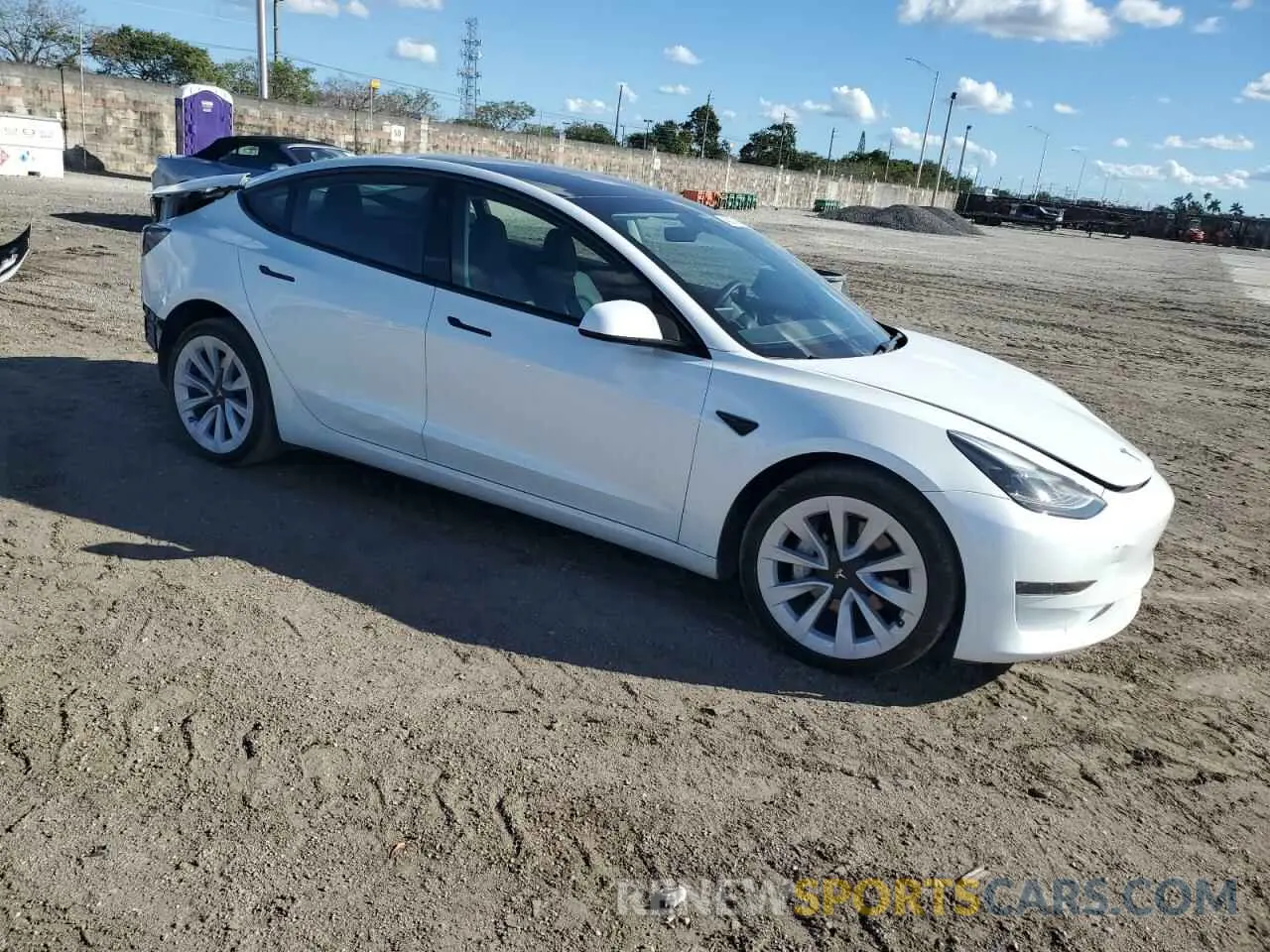 4 fotografías del automóvil dañado 5YJ3E1EA9PF647417 TESLA MODEL 3 2023