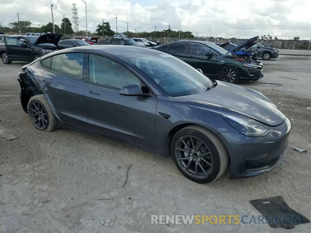 4 fotografías del automóvil dañado 5YJ3E1EA9PF666503 TESLA MODEL 3 2023