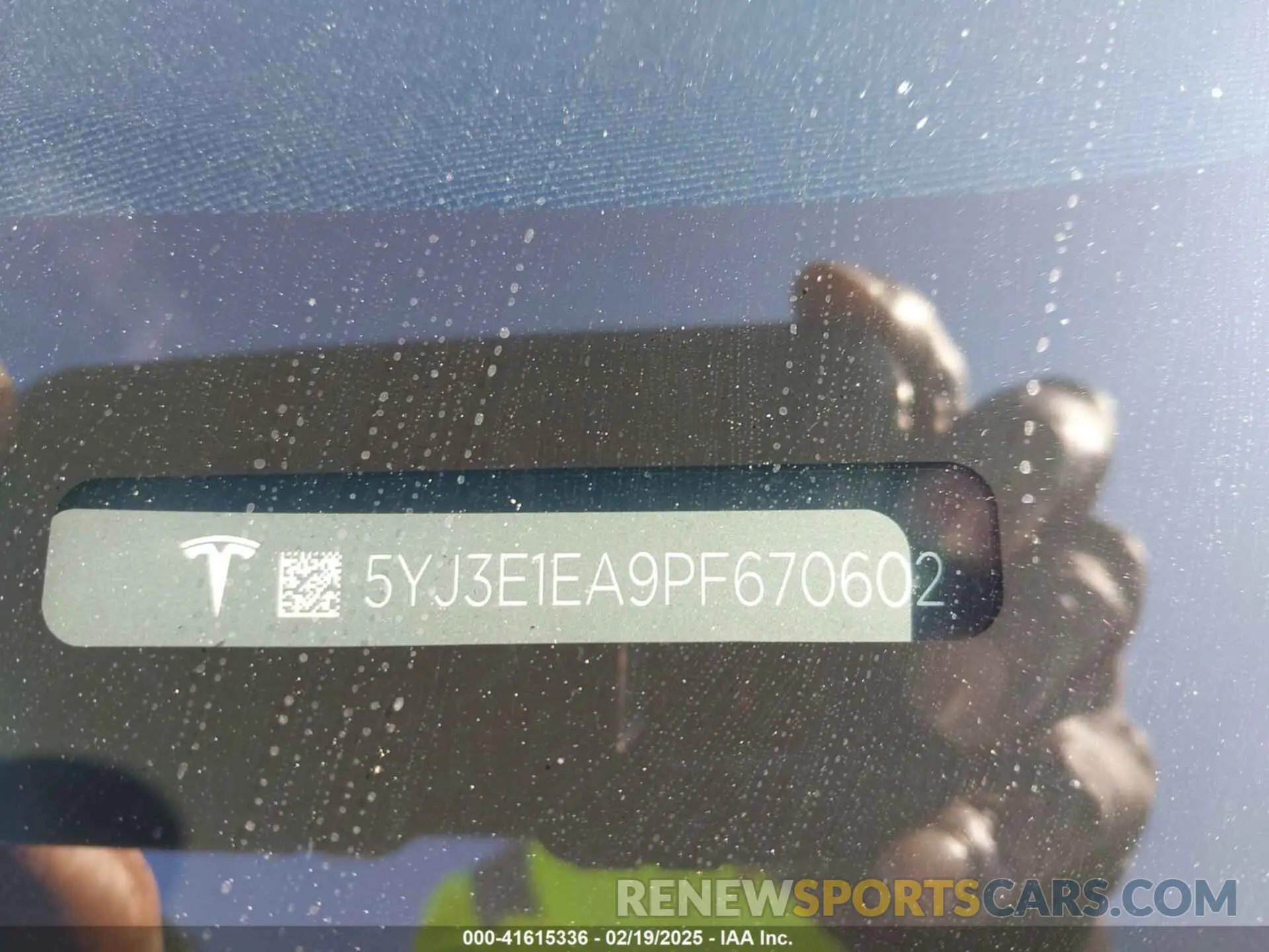 9 fotografías del automóvil dañado 5YJ3E1EA9PF670602 TESLA MODEL 3 2023