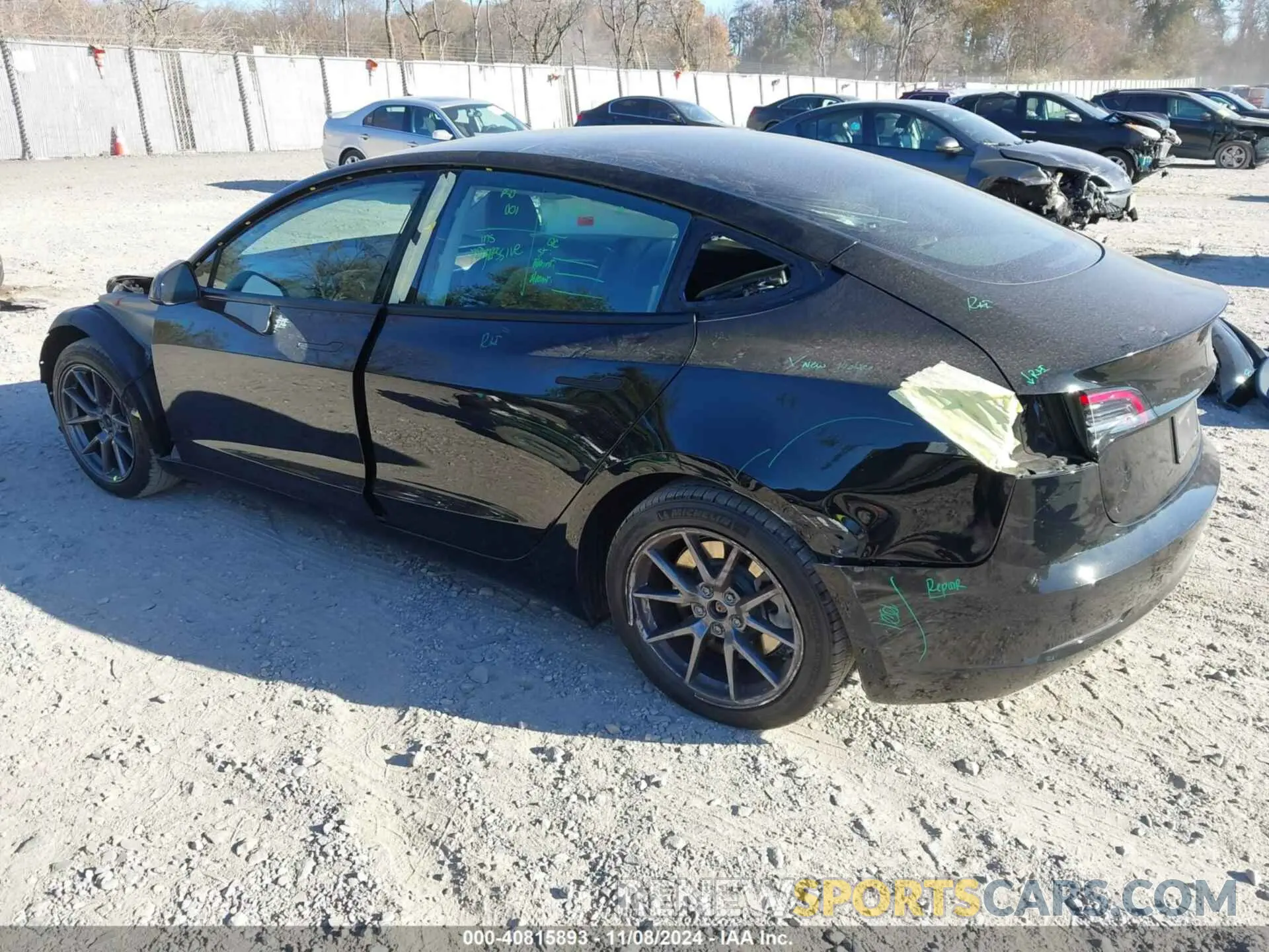3 fotografías del automóvil dañado 5YJ3E1EA9PF675007 TESLA MODEL 3 2023