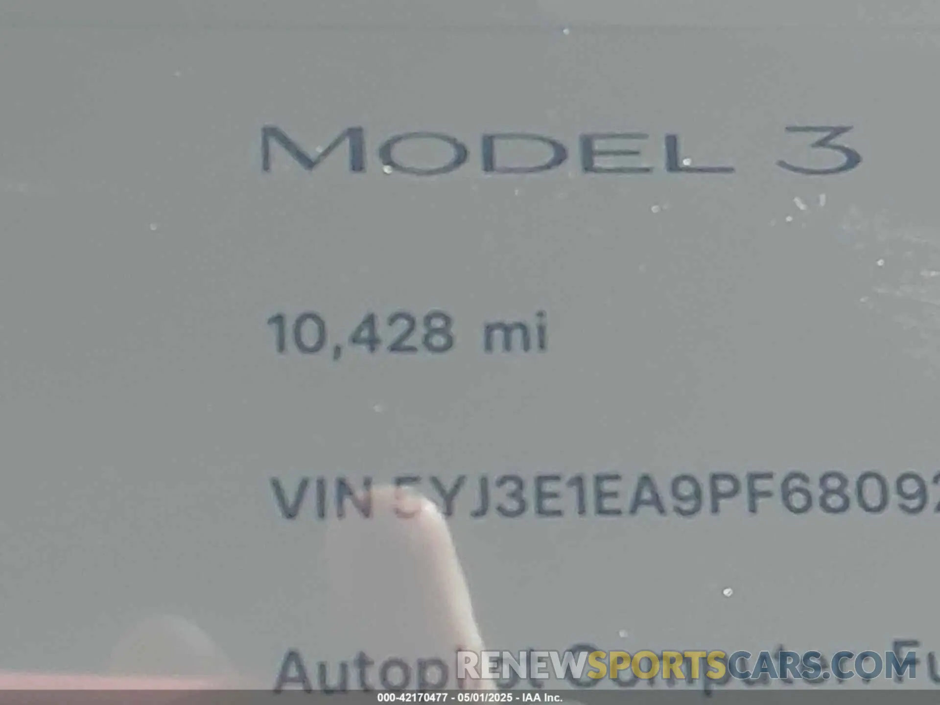 16 fotografías del automóvil dañado 5YJ3E1EA9PF680921 TESLA MODEL 3 2023