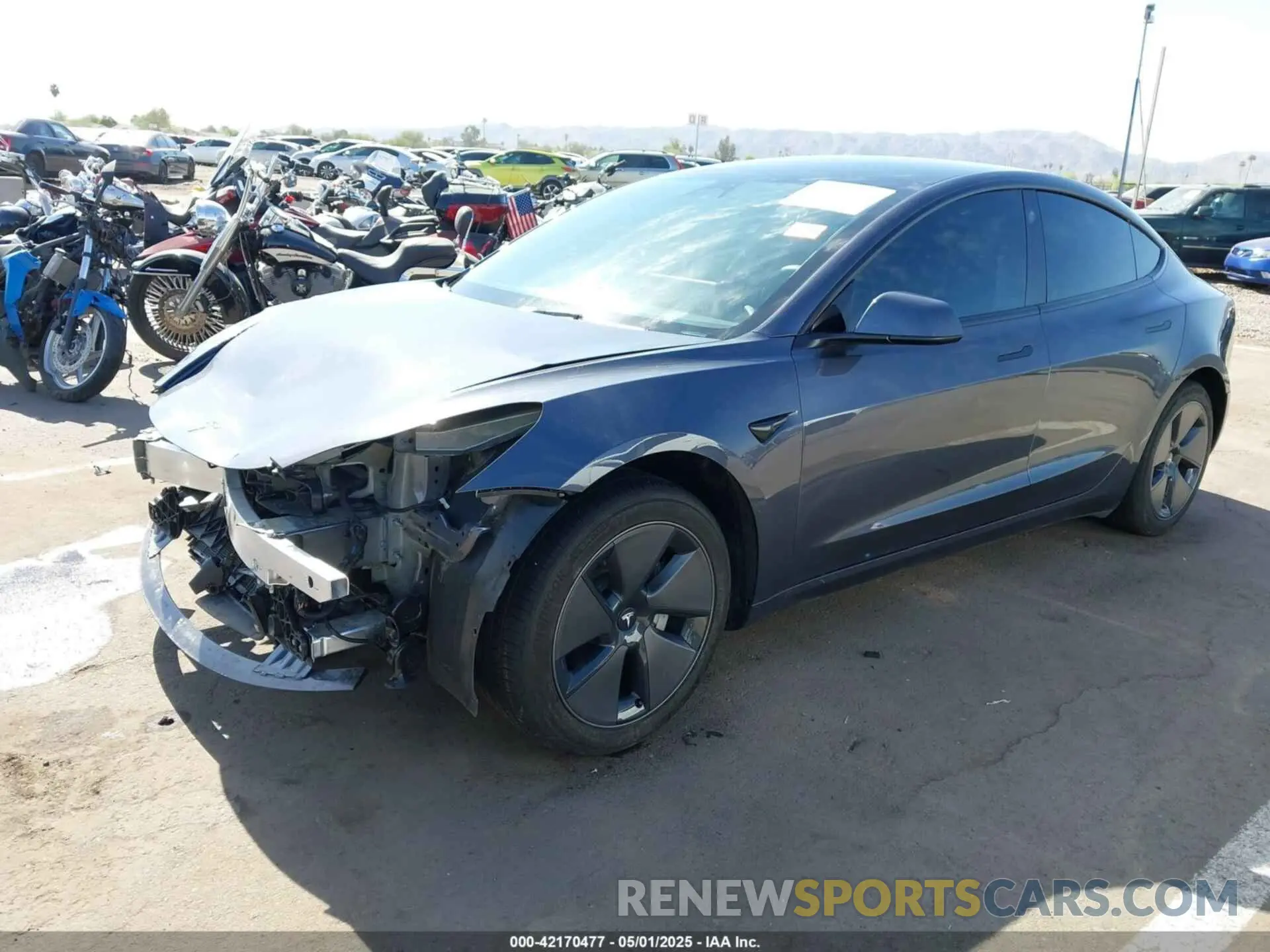 2 fotografías del automóvil dañado 5YJ3E1EA9PF680921 TESLA MODEL 3 2023