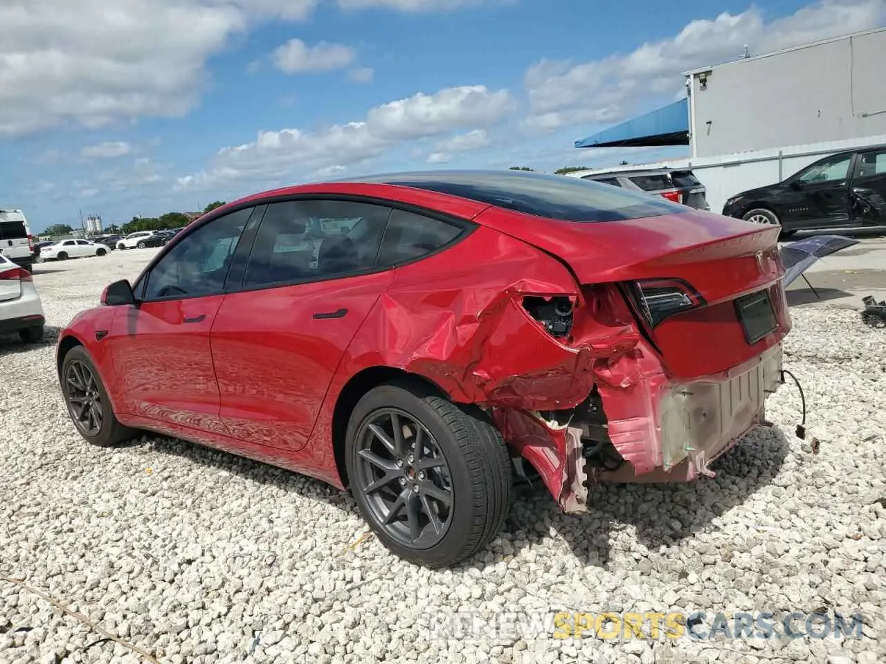 2 fotografías del automóvil dañado 5YJ3E1EA9PF684113 TESLA MODEL 3 2023