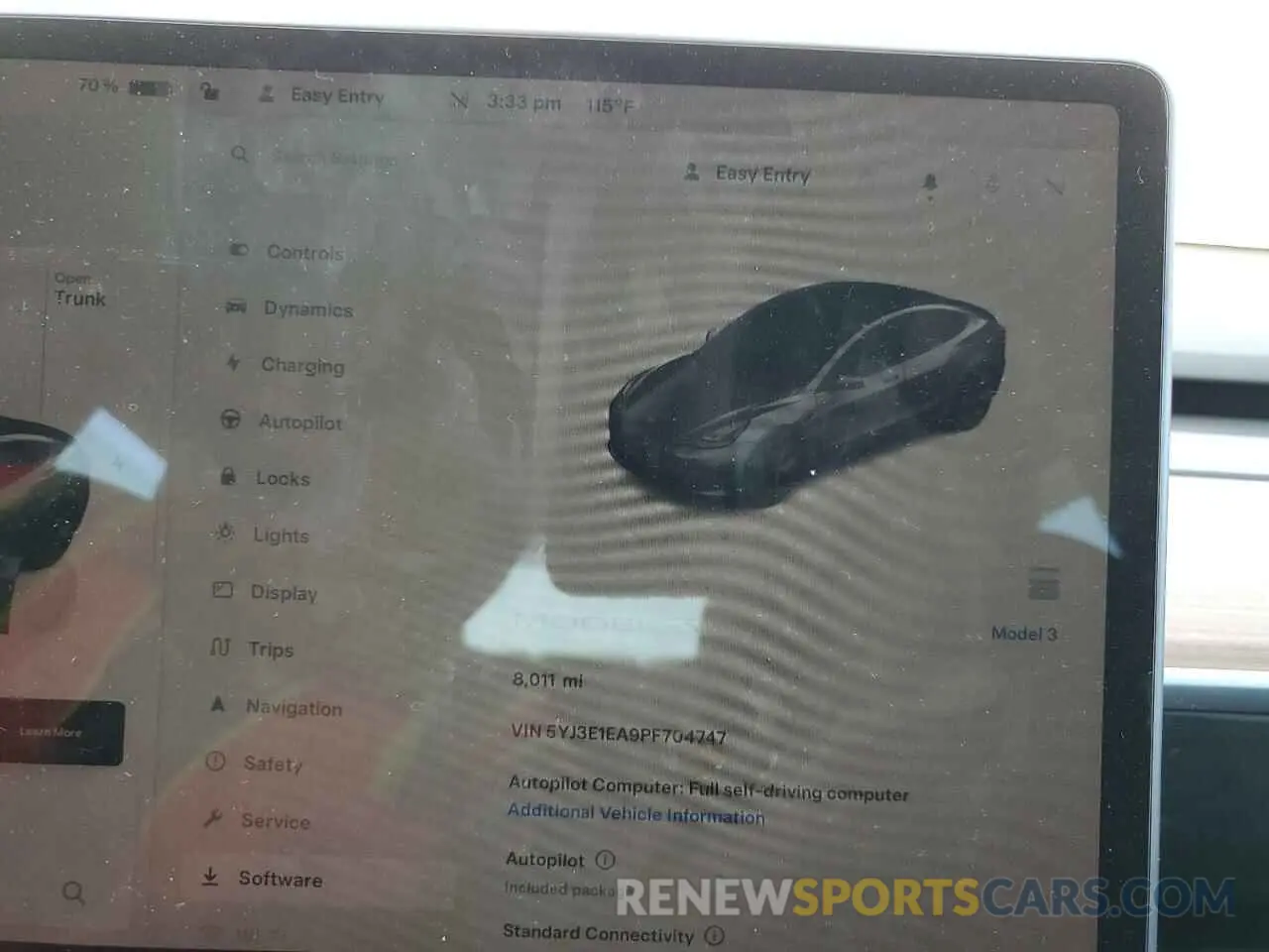 9 fotografías del automóvil dañado 5YJ3E1EA9PF704747 TESLA MODEL 3 2023