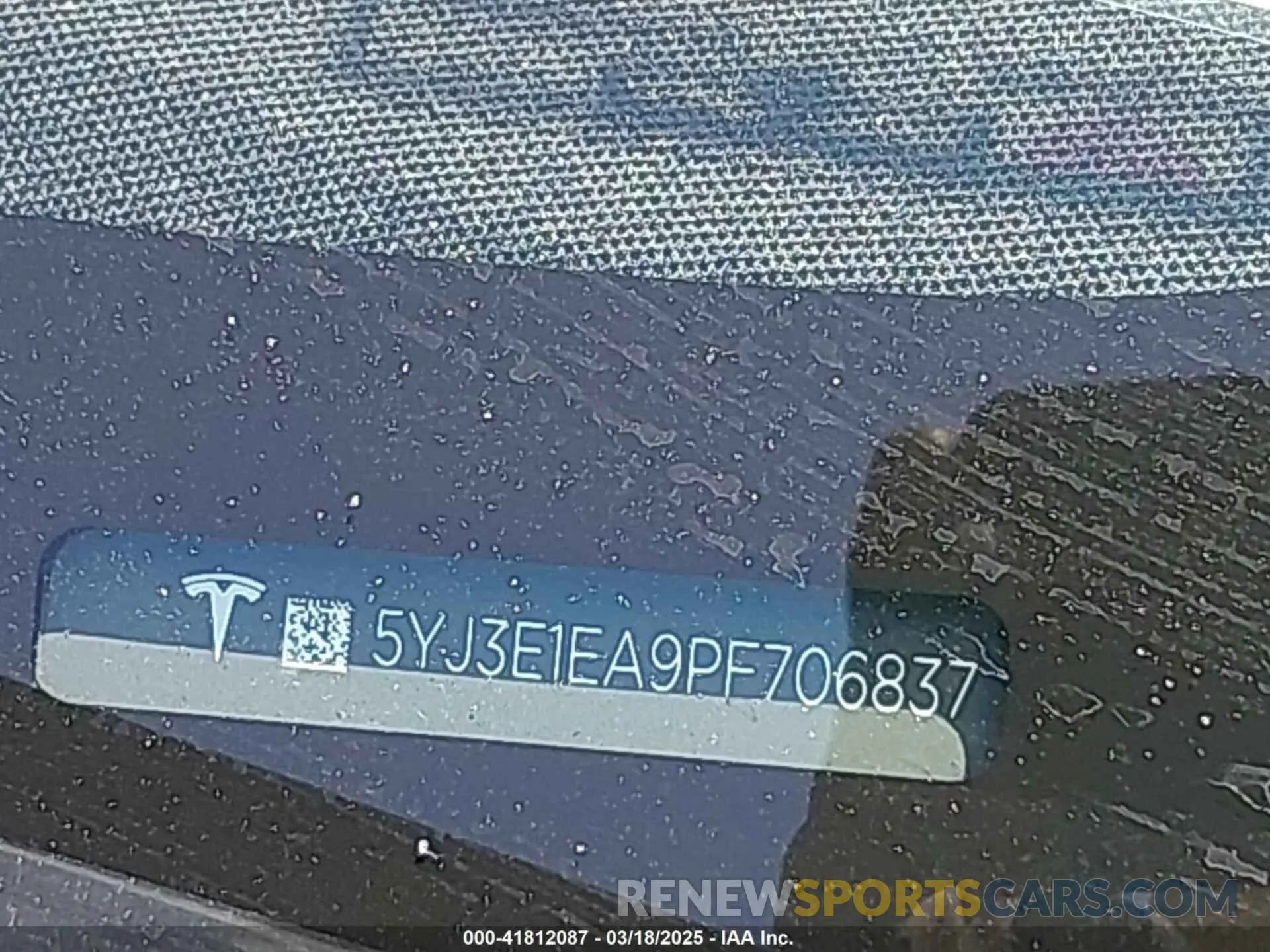 9 fotografías del automóvil dañado 5YJ3E1EA9PF706837 TESLA MODEL 3 2023