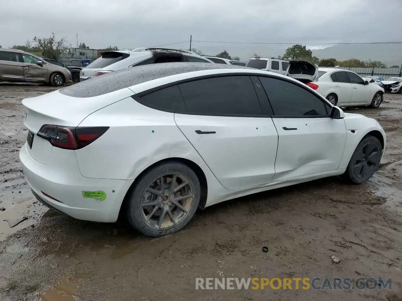 3 fotografías del automóvil dañado 5YJ3E1EAXPF409155 TESLA MODEL 3 2023