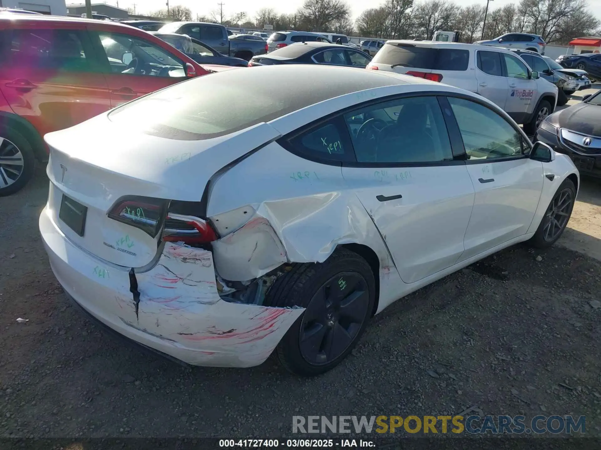 4 fotografías del automóvil dañado 5YJ3E1EAXPF436212 TESLA MODEL 3 2023