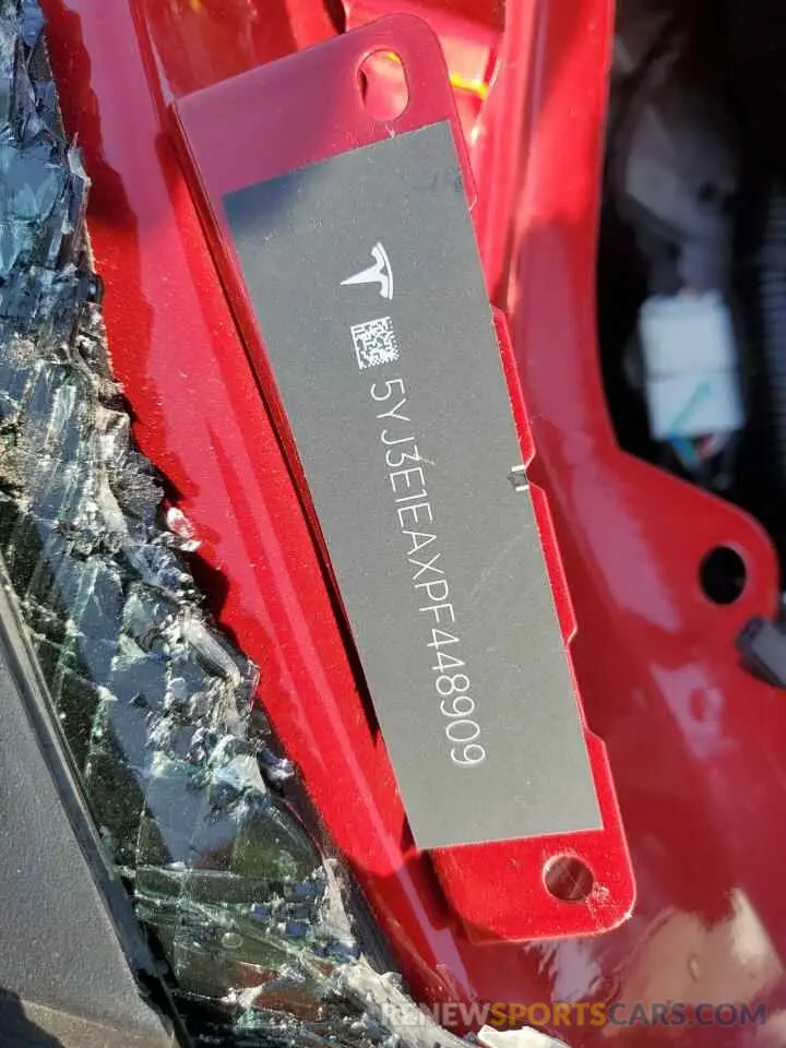 13 fotografías del automóvil dañado 5YJ3E1EAXPF448909 TESLA MODEL 3 2023
