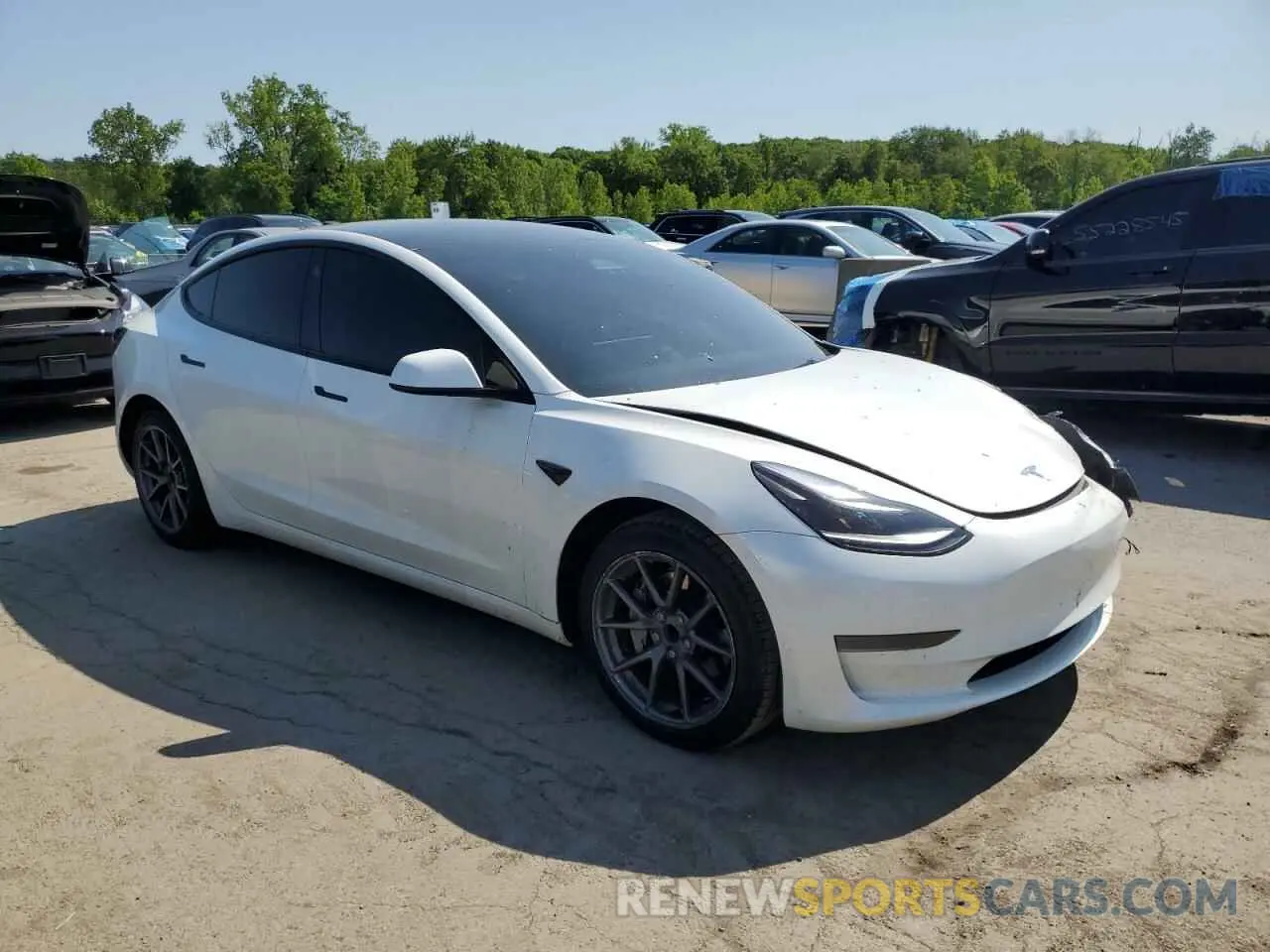 4 fotografías del automóvil dañado 5YJ3E1EAXPF510485 TESLA MODEL 3 2023
