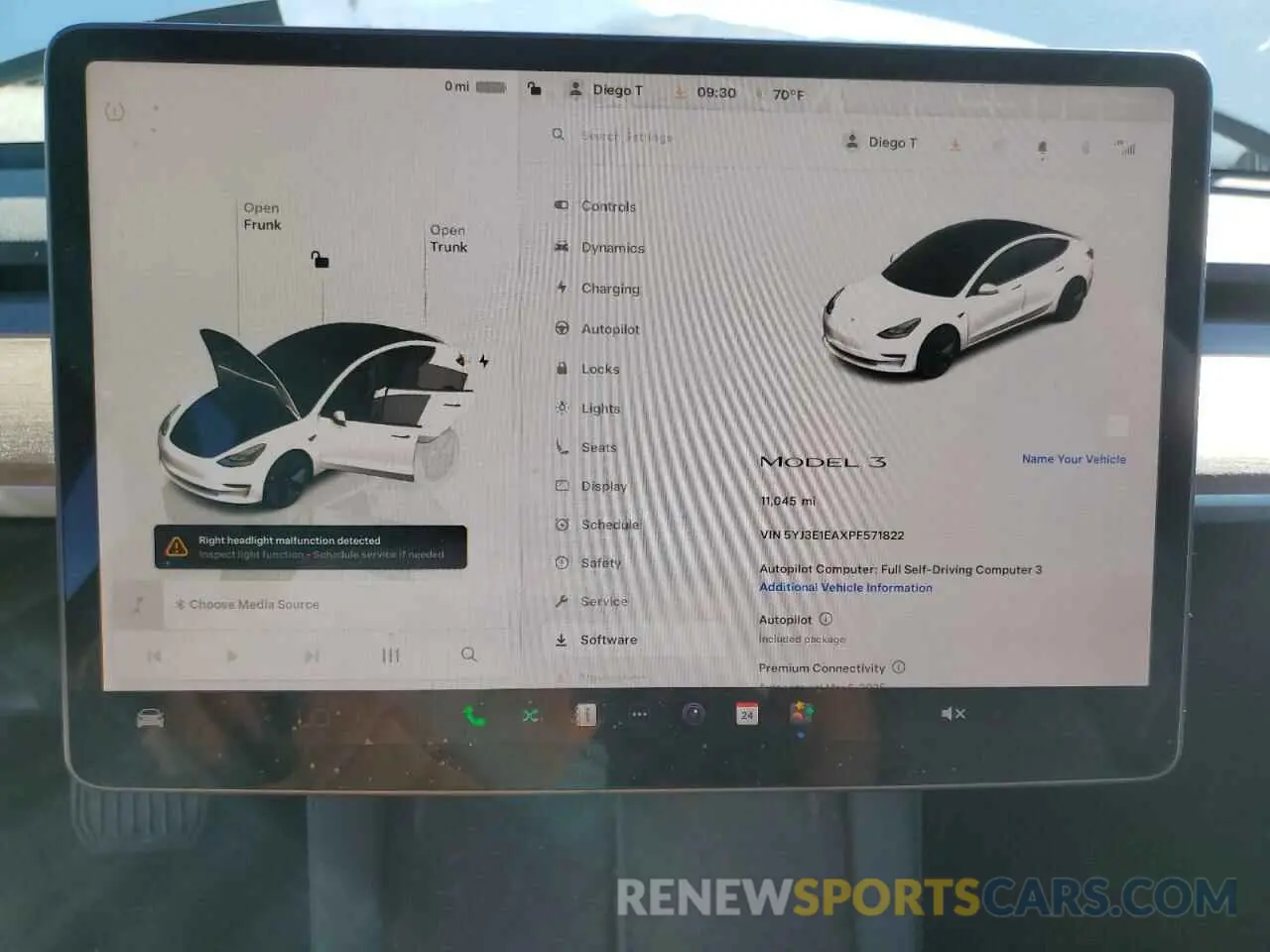 9 fotografías del automóvil dañado 5YJ3E1EAXPF571822 TESLA MODEL 3 2023