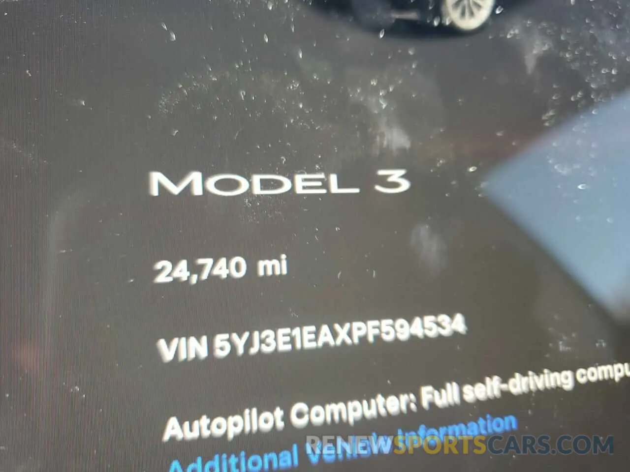 9 fotografías del automóvil dañado 5YJ3E1EAXPF594534 TESLA MODEL 3 2023