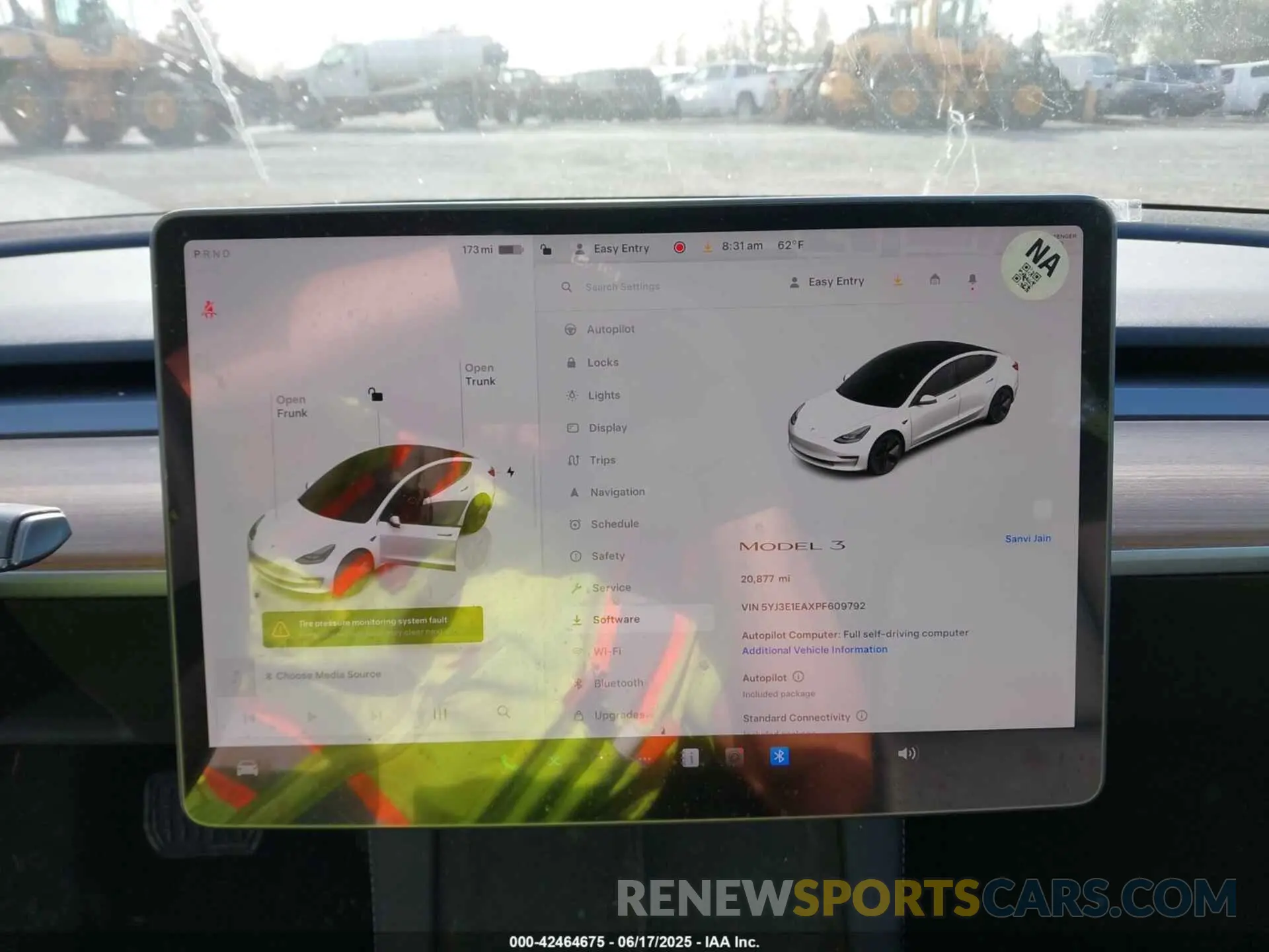 18 fotografías del automóvil dañado 5YJ3E1EAXPF609792 TESLA MODEL 3 2023